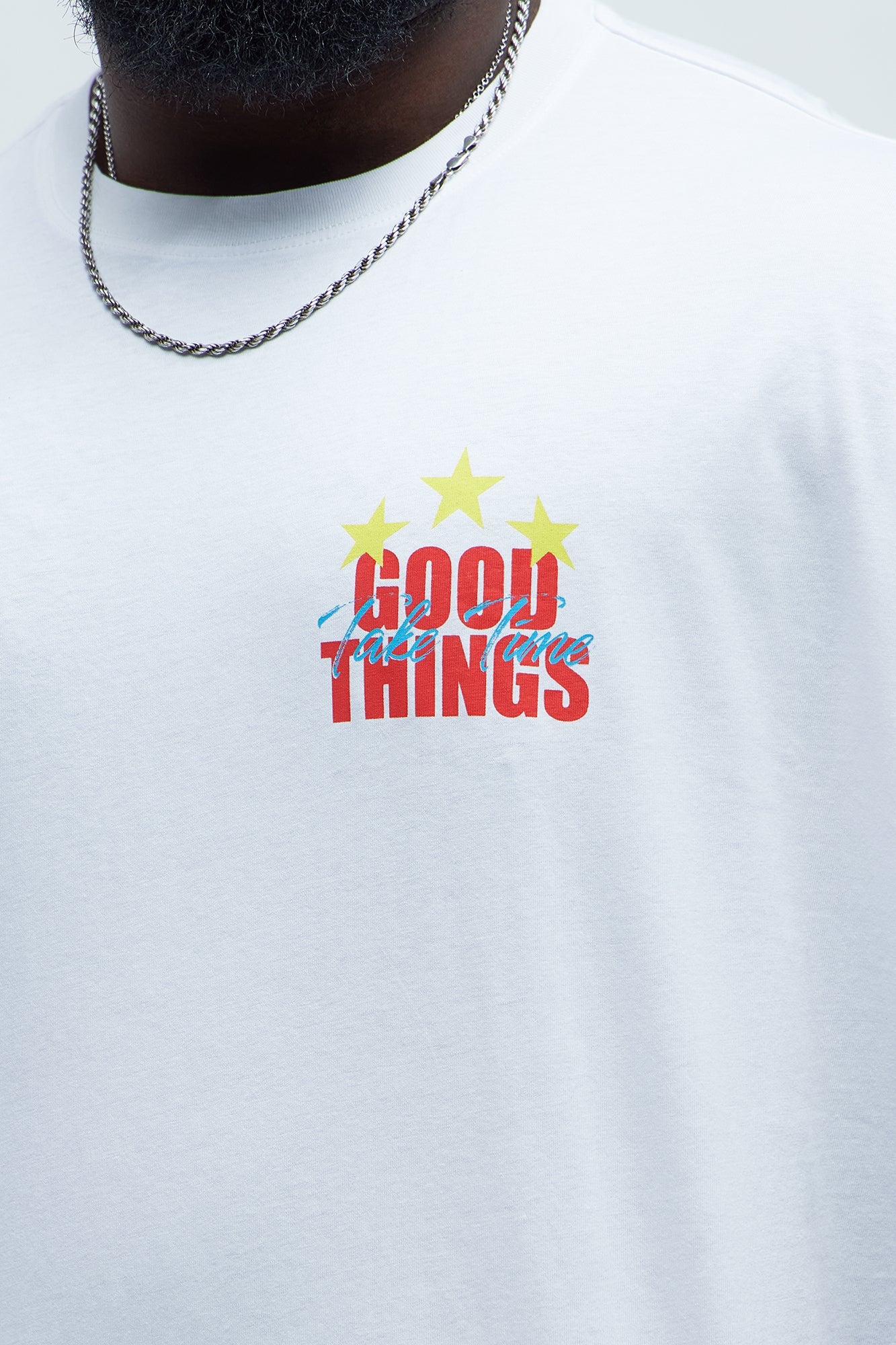 Good Things Come Oversized Short Sleeve Tee - White
