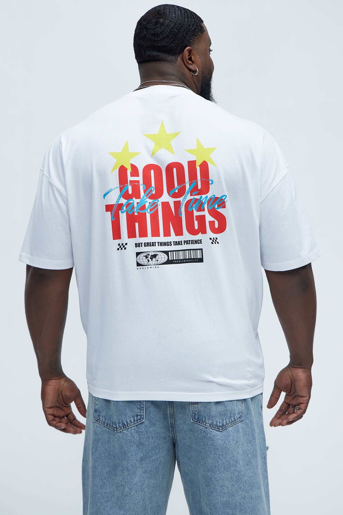 Good Things Come Oversized Short Sleeve Tee - White