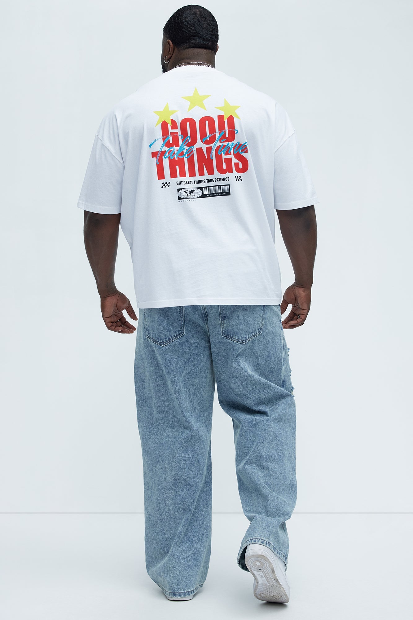 Good Things Come Oversized Short Sleeve Tee - White