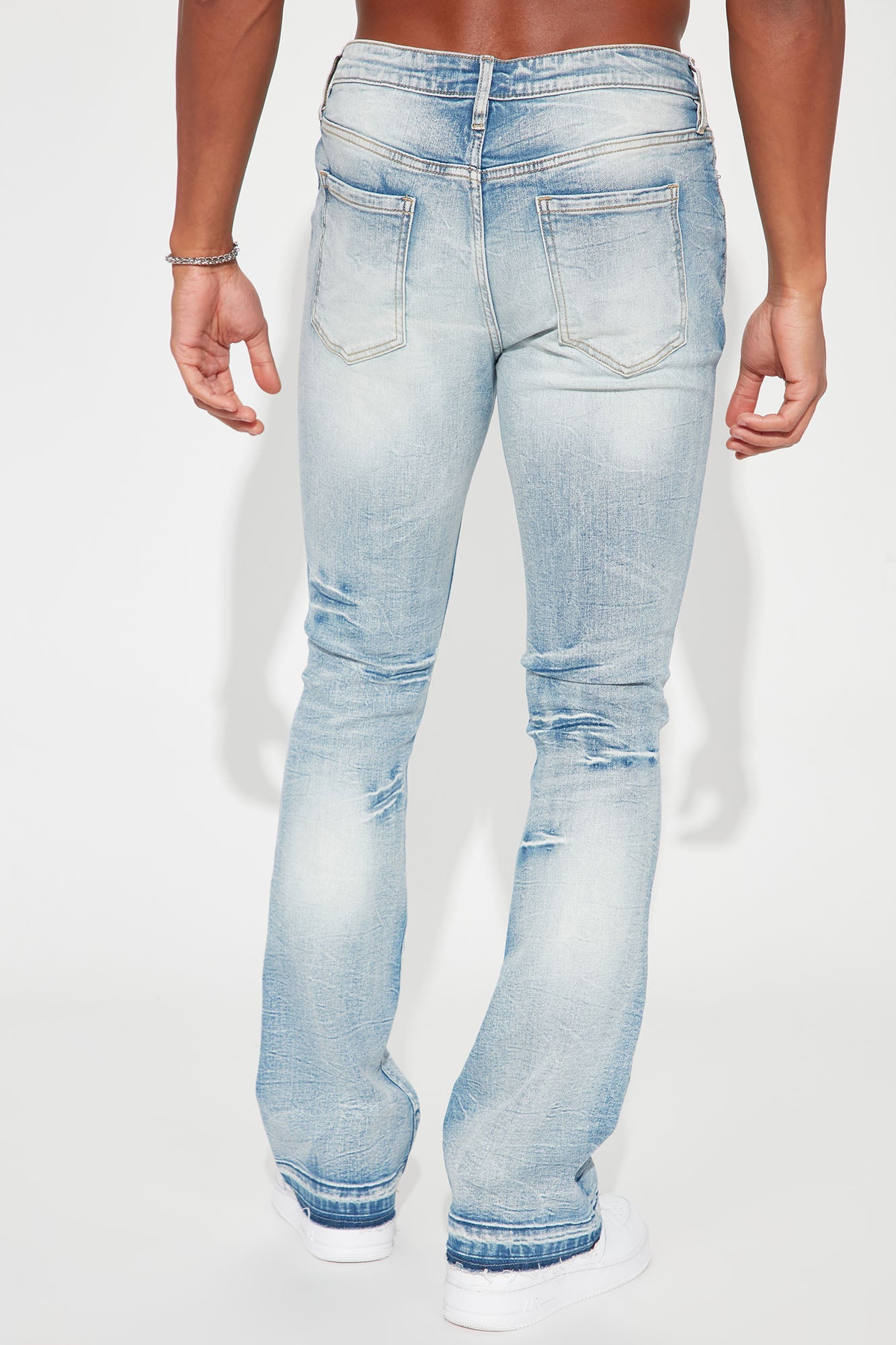 Undercover Slim Stacked Flare Jeans - Medium Blue Wash