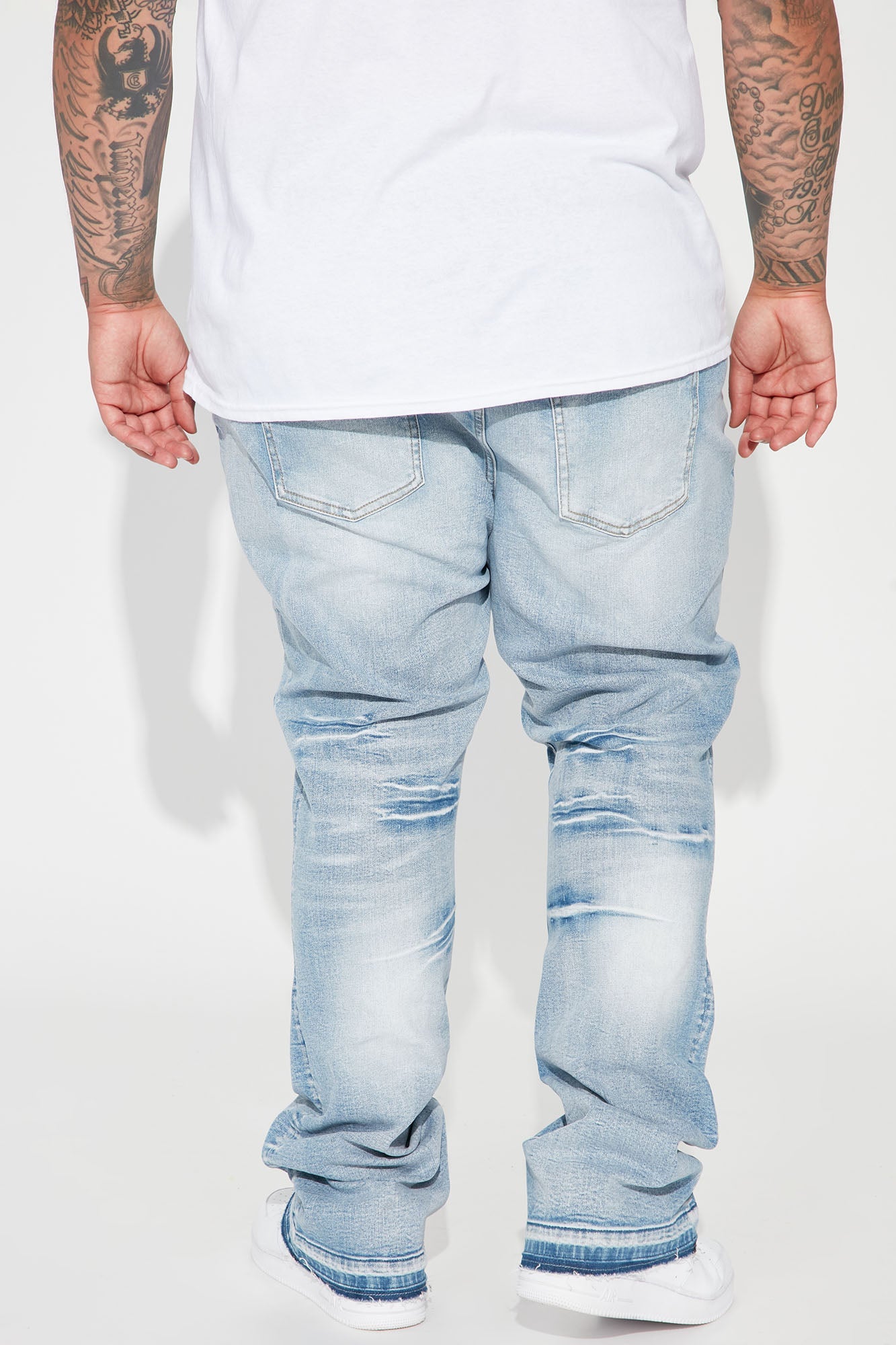 Undercover Slim Stacked Flare Jeans - Medium Blue Wash