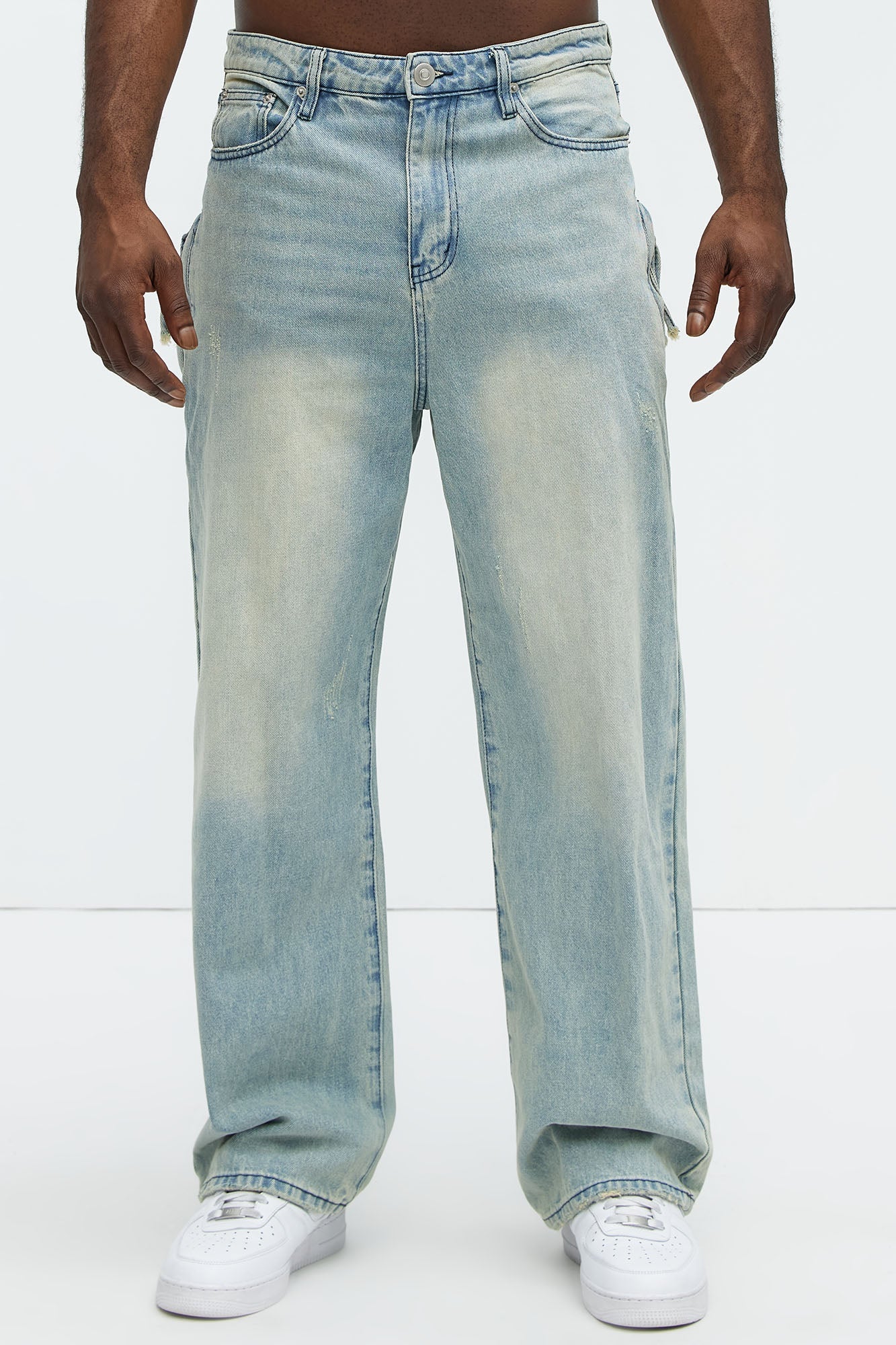 Run It By Baggy Jeans - Light Blue Wash