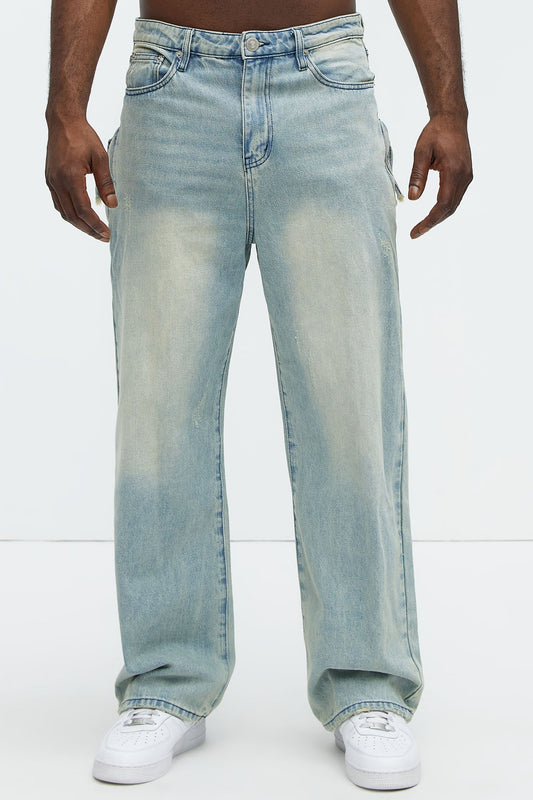Run It By Baggy Jeans - Light Blue Wash