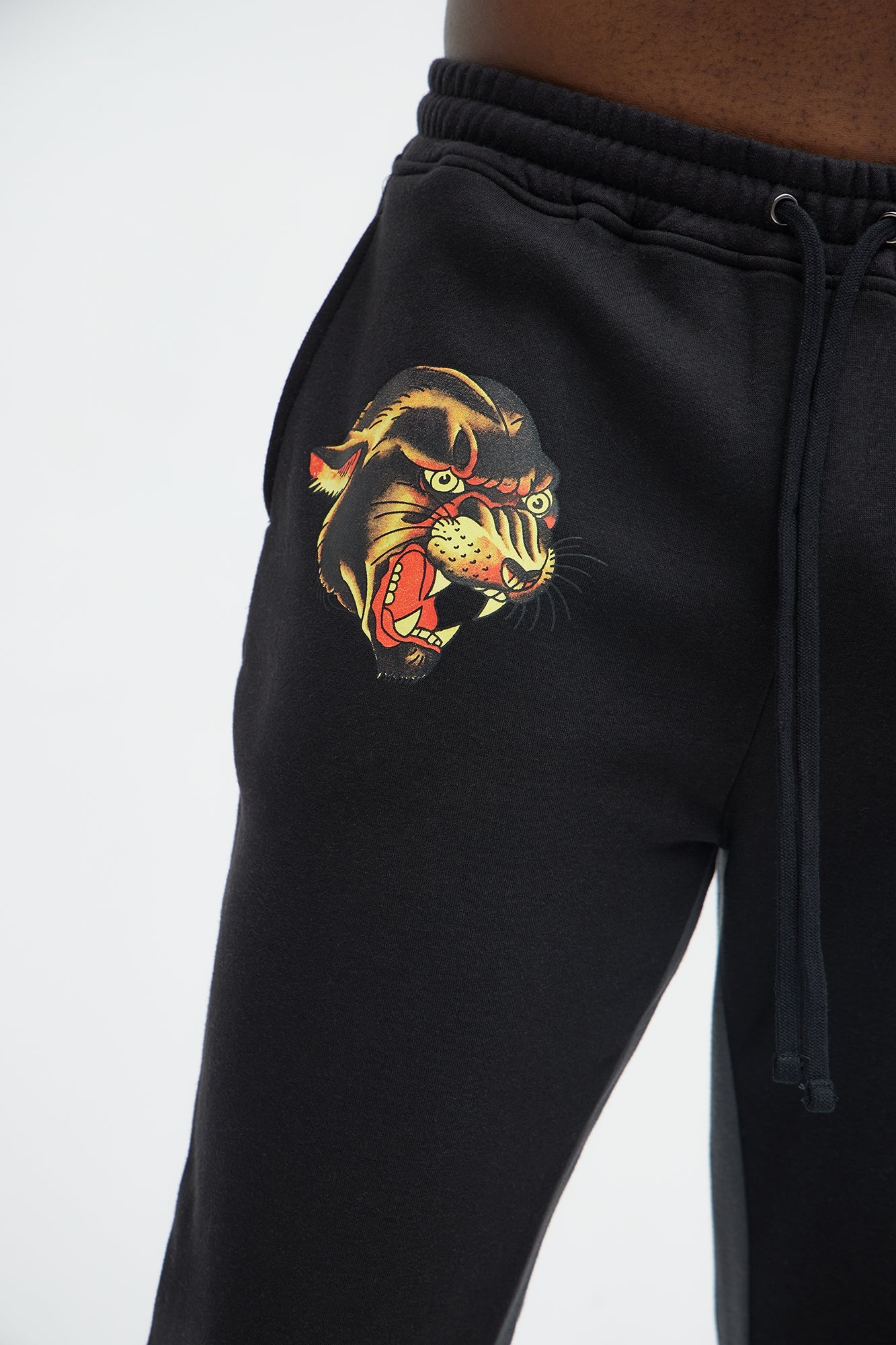 Ed Hardy Panther Dagger Stacked Sweatpants - Black