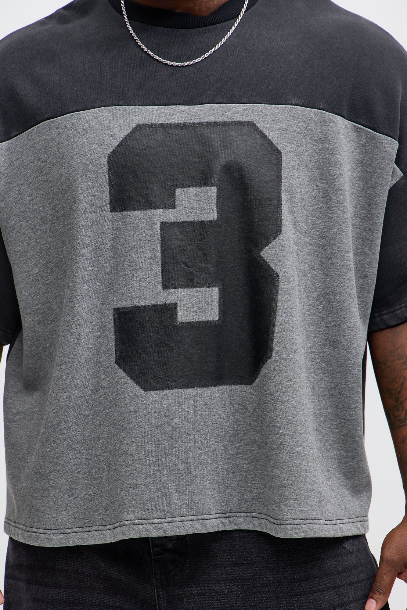 Kyle Color Block Oversized Tee - Black/combo