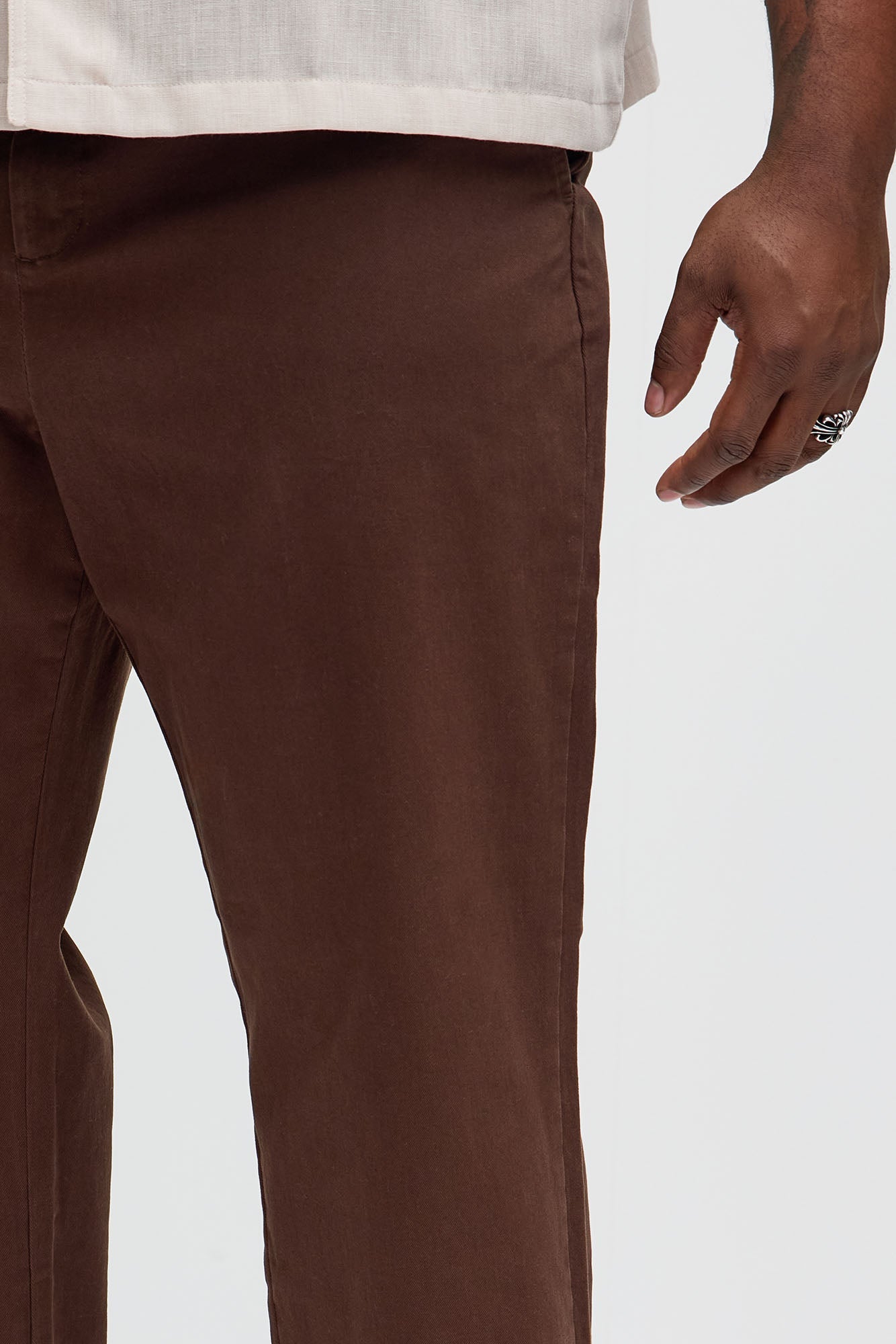 Mac Chino Straight Pants - Dark Brown
