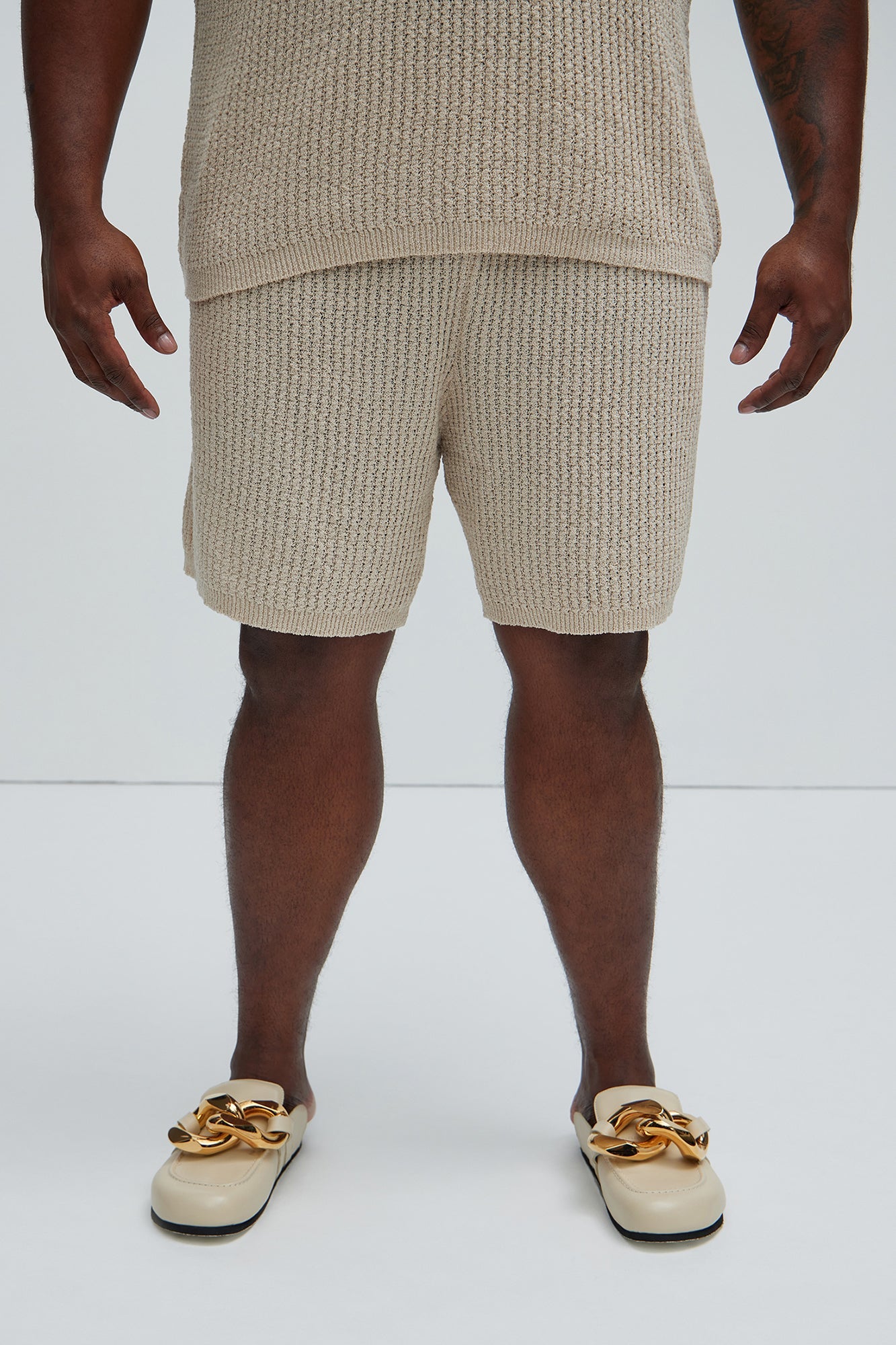 Brent Textured Shorts - Oatmeal