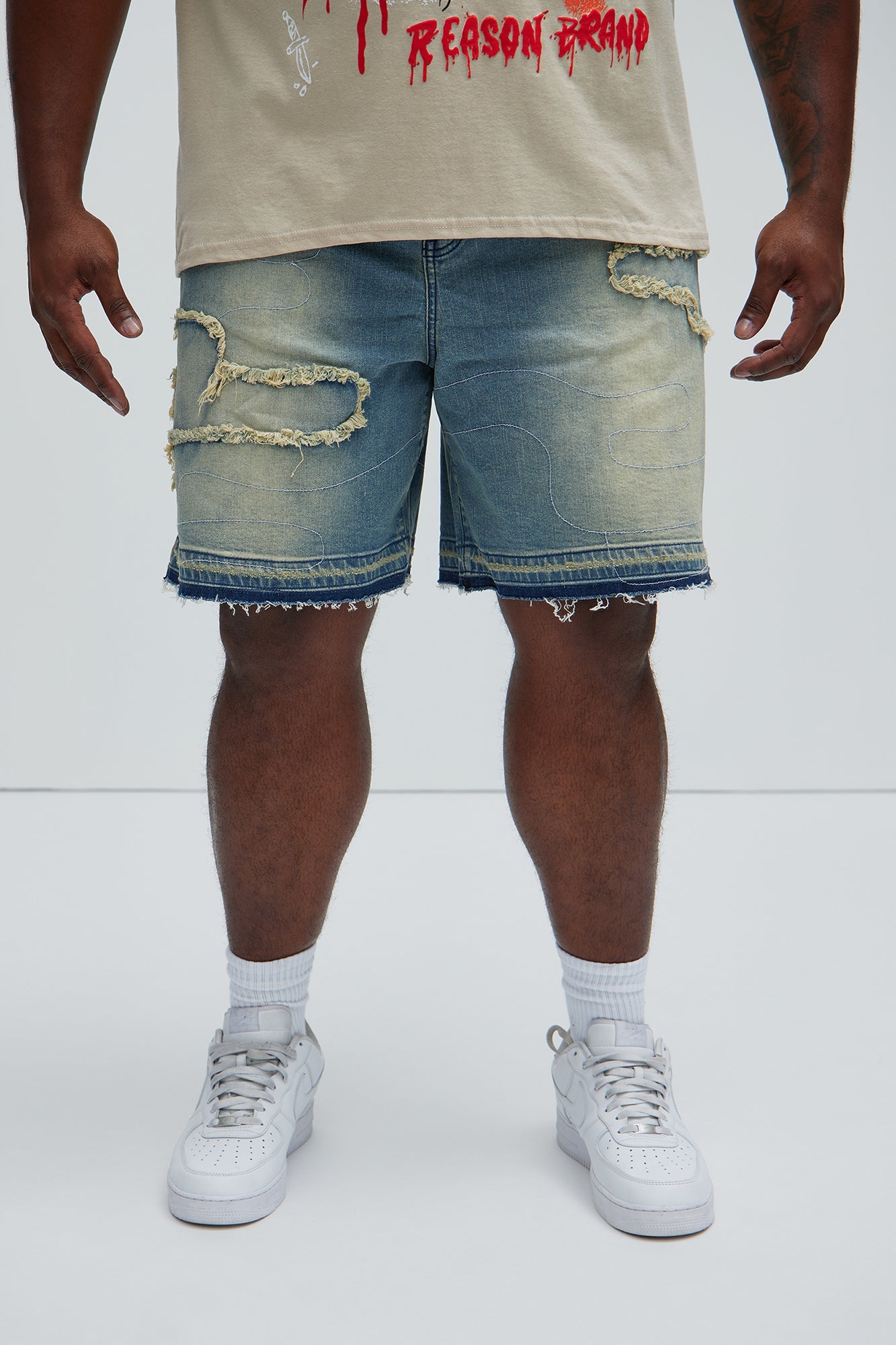 Lonely Road Relaxed Denim Shorts - Medium Wash