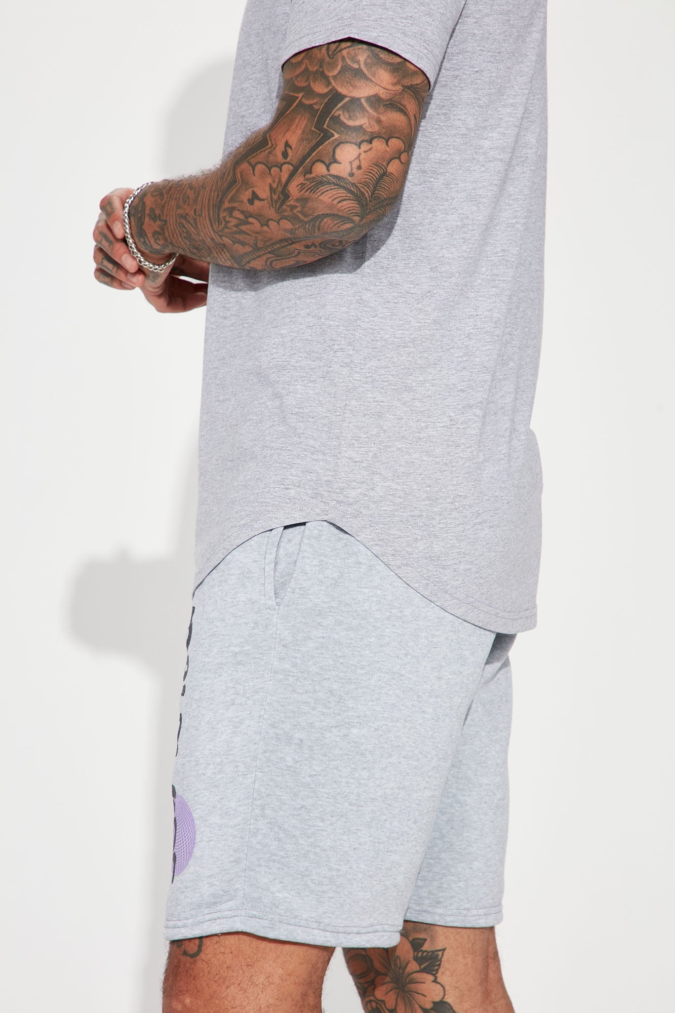 Essential Short Sleeve Scallop Crew Tee - HeatherGrey