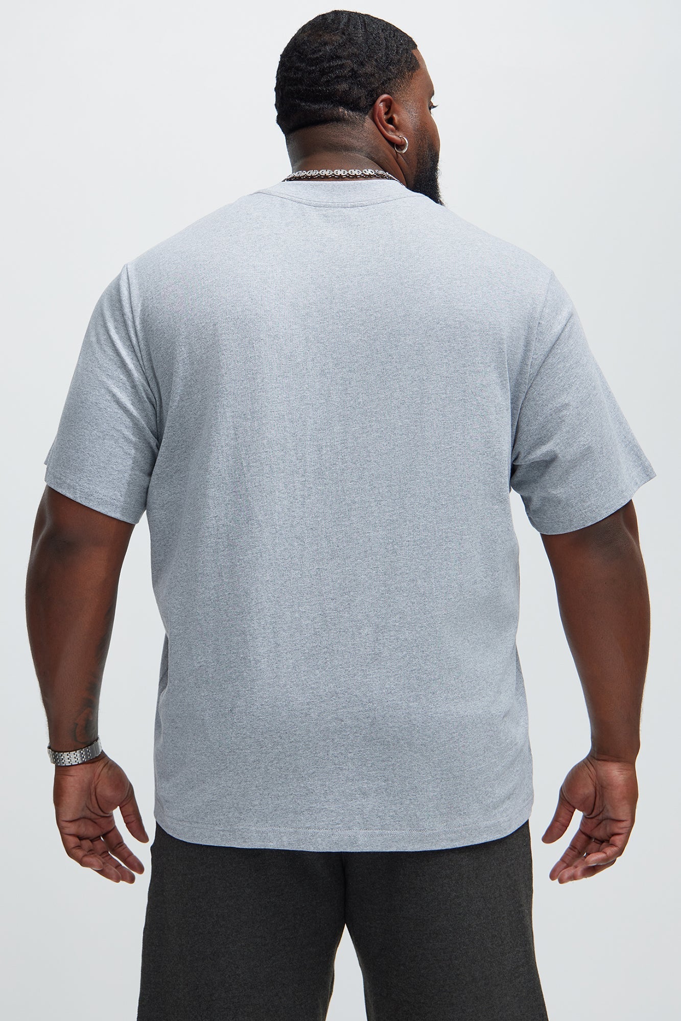 Oversized Heavyweight Tee 240GSM - Heather Grey