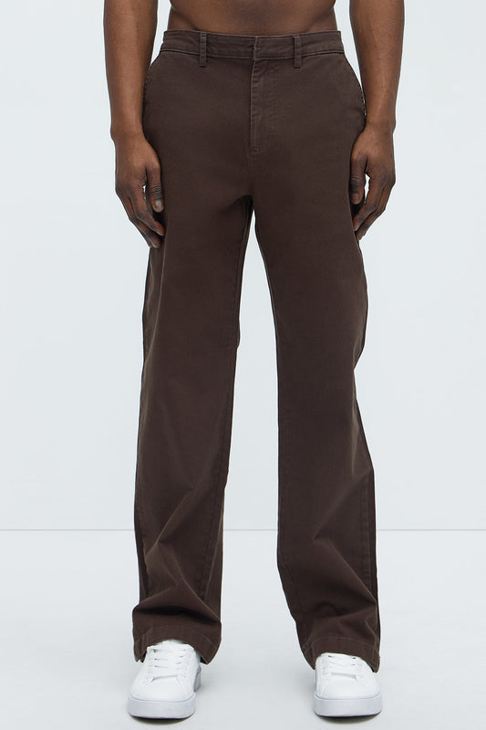 Mac Chino Straight Pants - Dark Brown