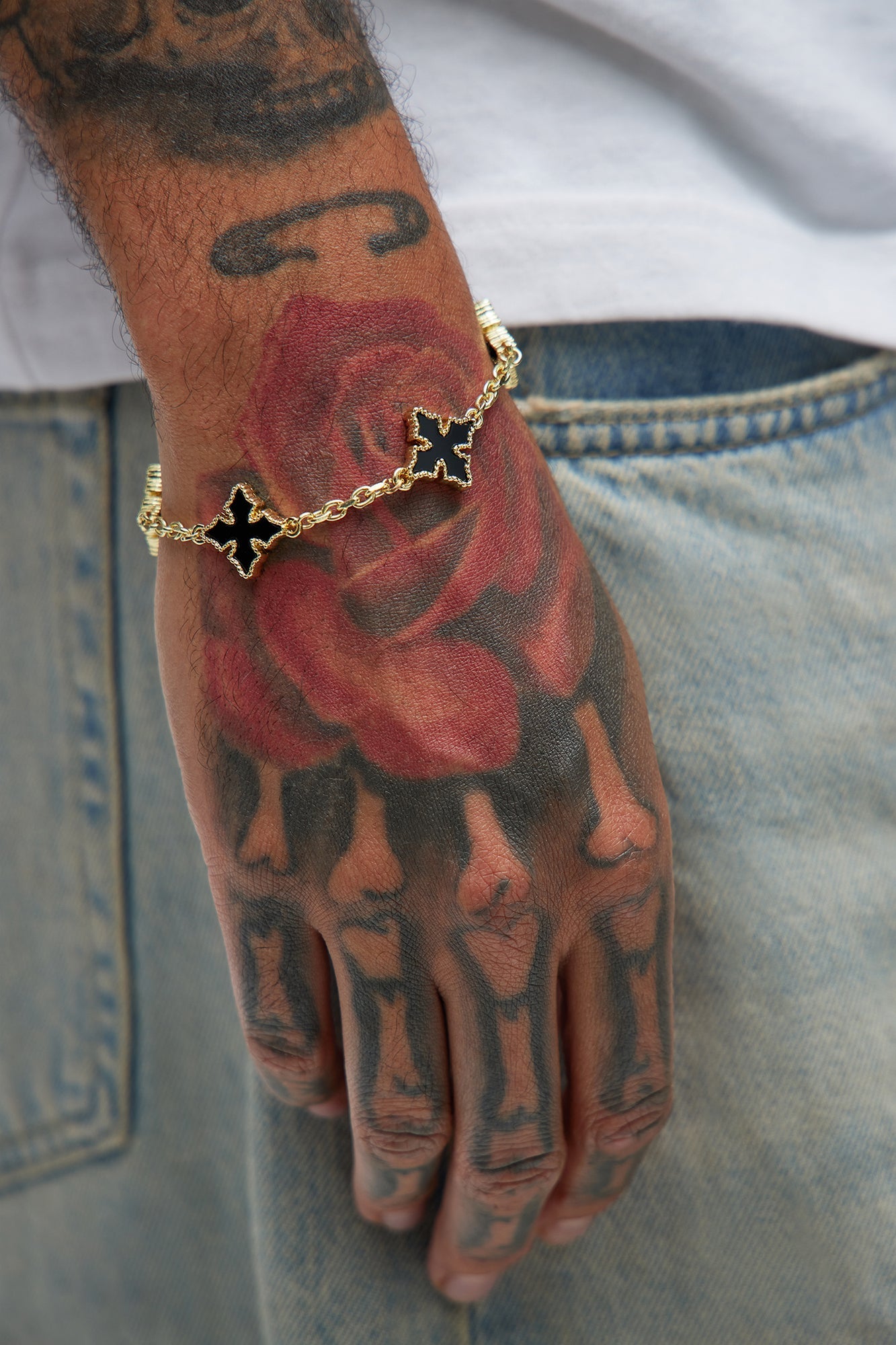 More Than Blessed Bracelet - Gold/Black