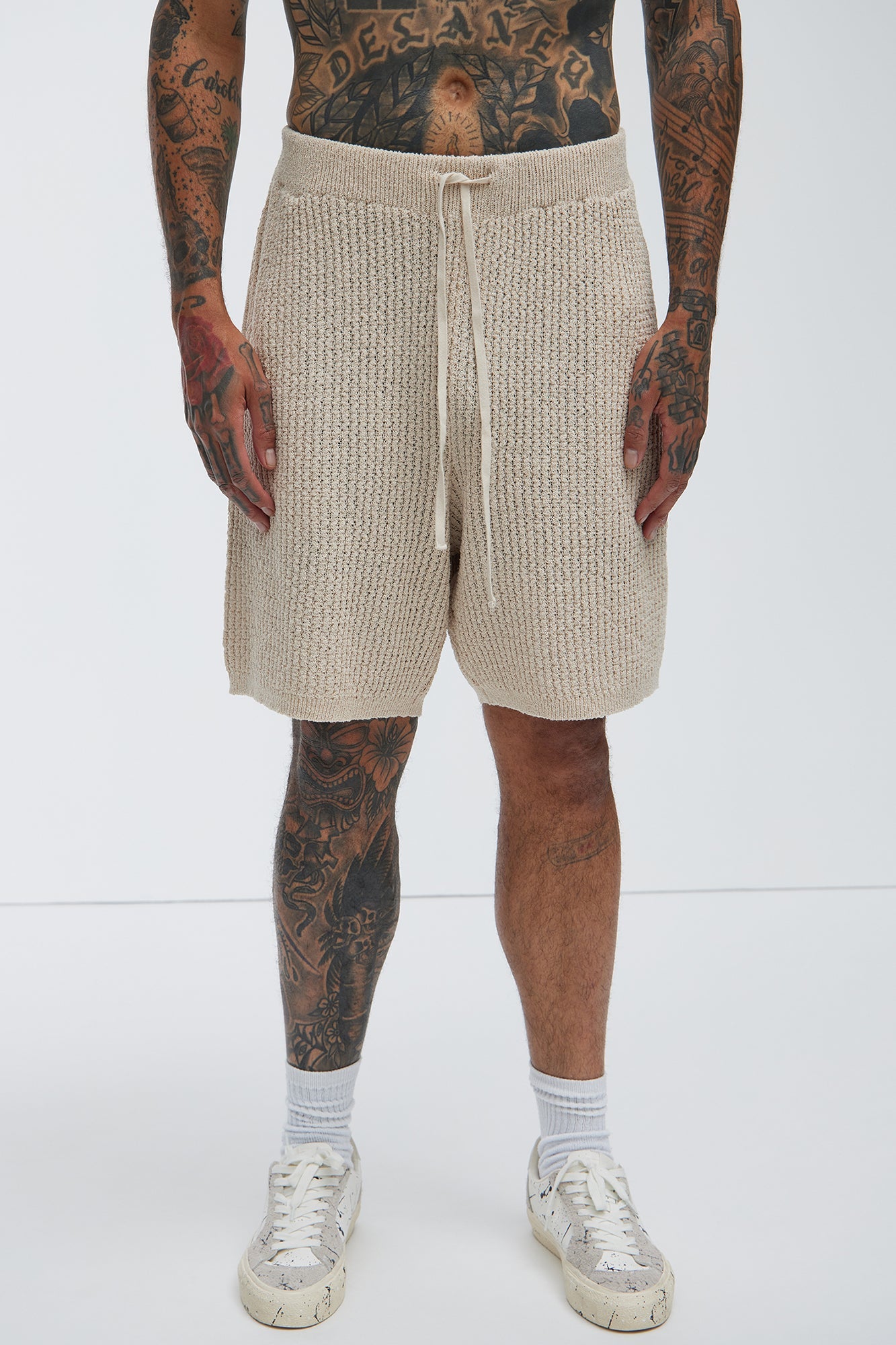 Brent Textured Shorts - Oatmeal