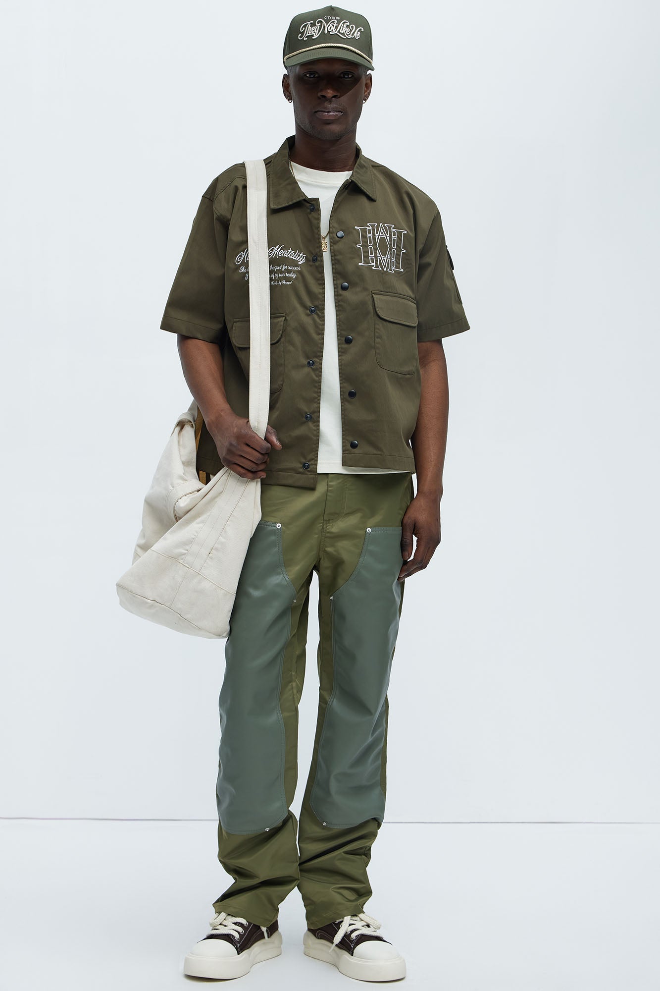 Hustler Mentality Short Sleeve Shirt - Olive