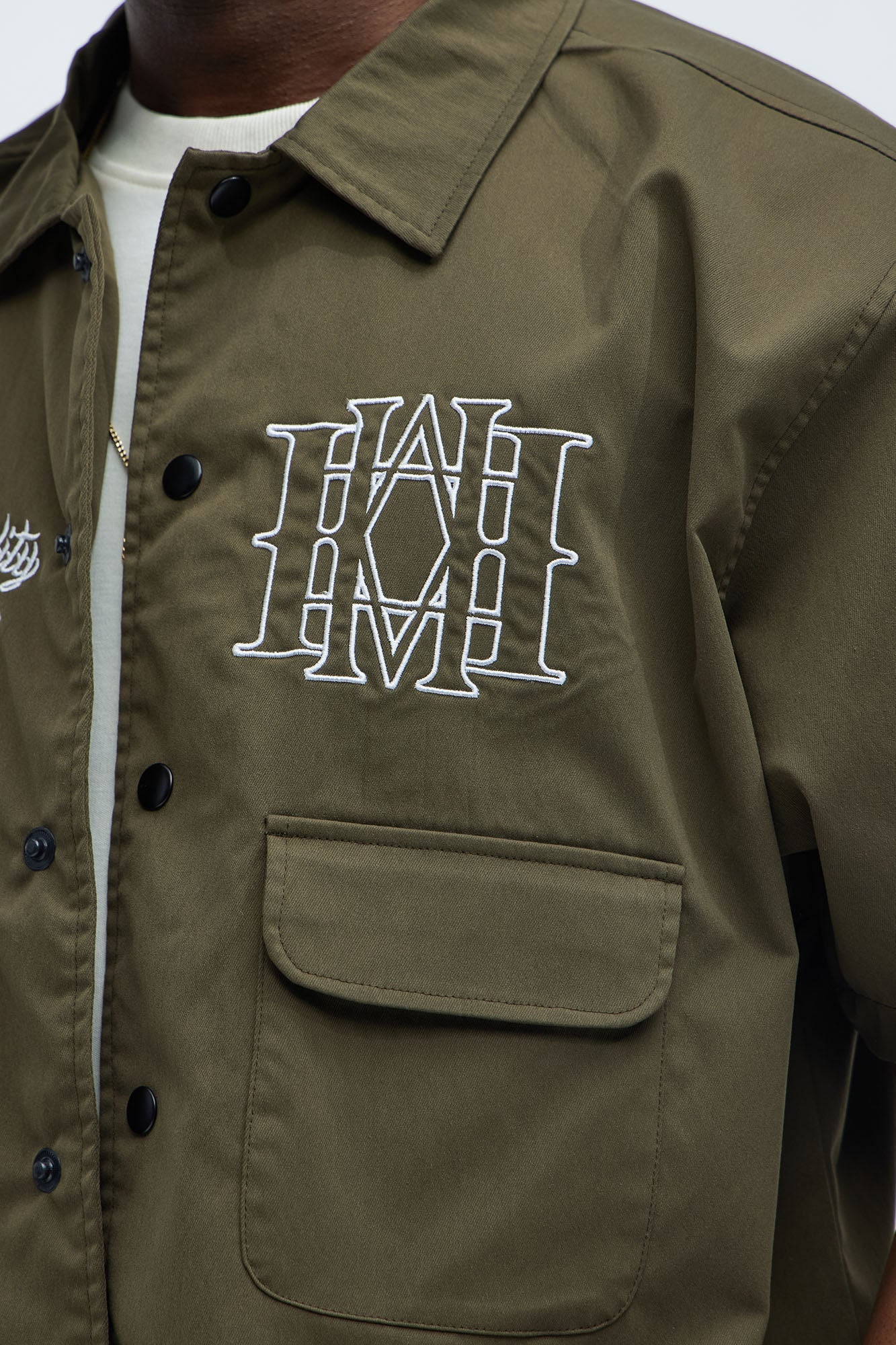 Hustler Mentality Short Sleeve Shirt - Olive