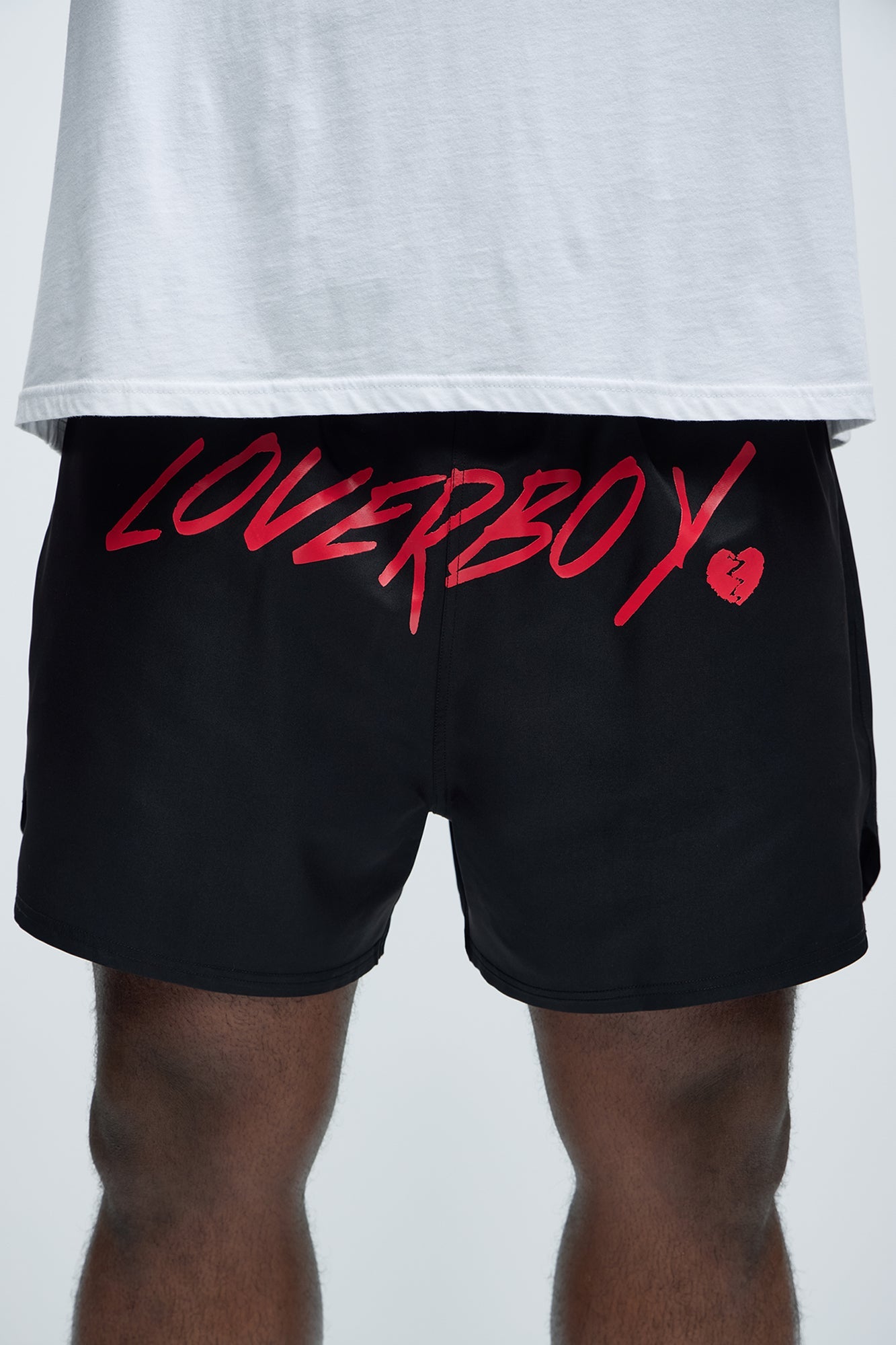 Loverboy Relaxed Swim Trunk 4″ - Black