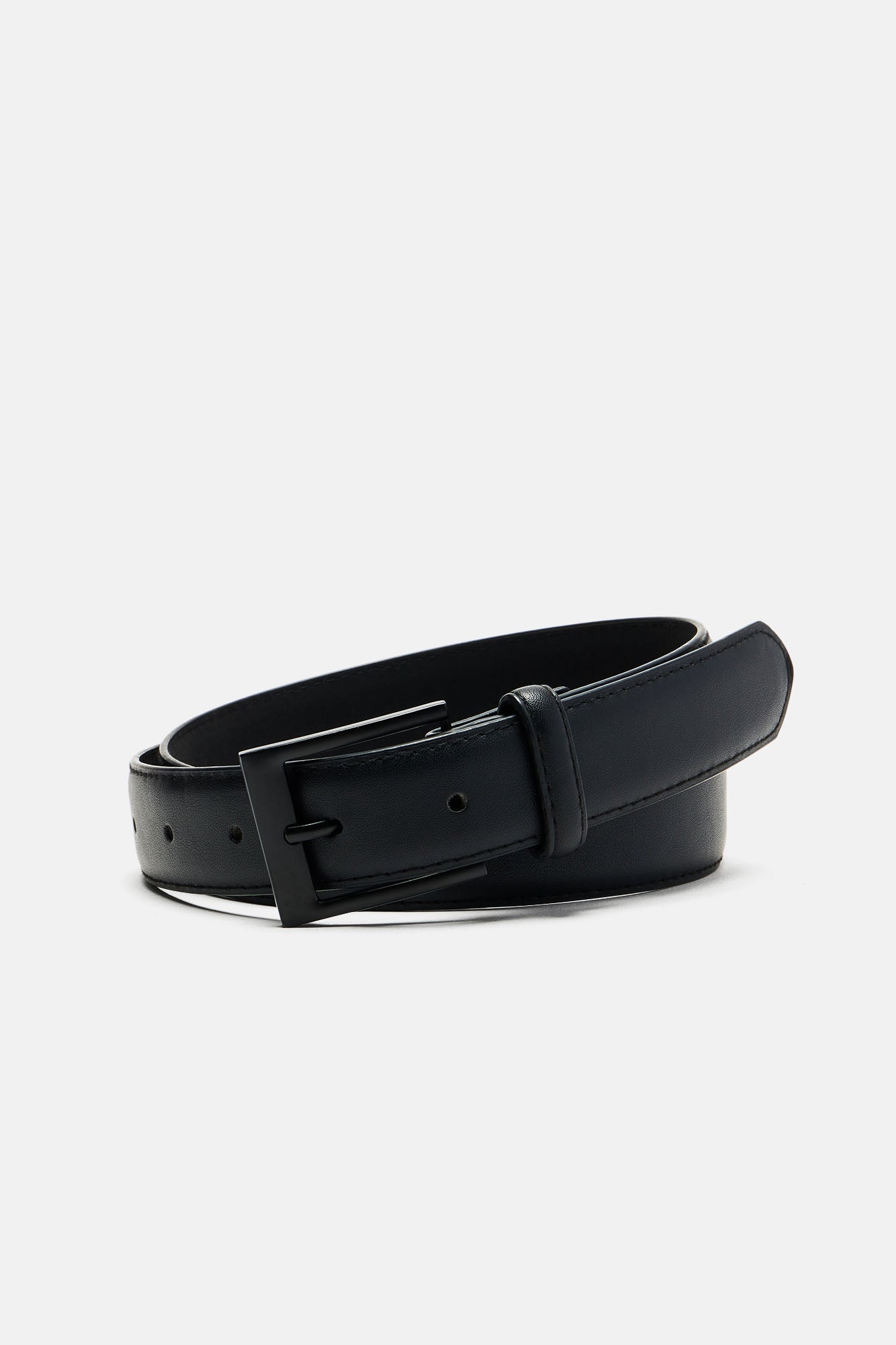 Stay Fly Faux Leather Belt - Black/Black