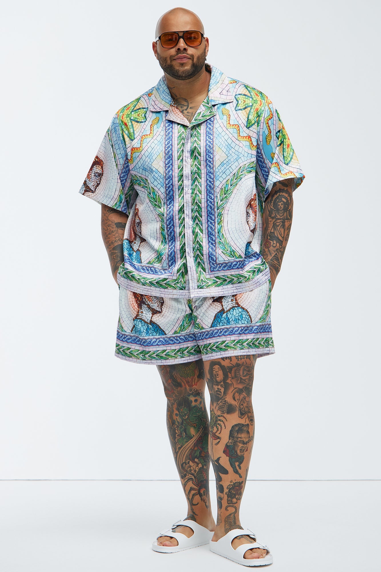 Atherton Mosaic Shirt - Blue/combo