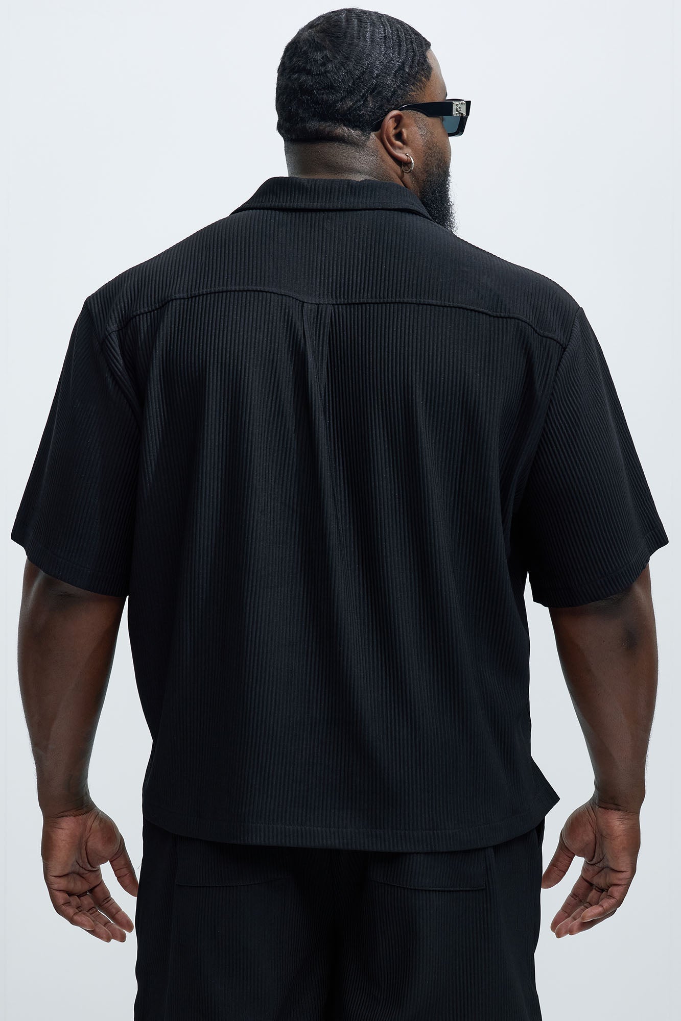 Show Up Short Sleeve Cuban Shirt - Black