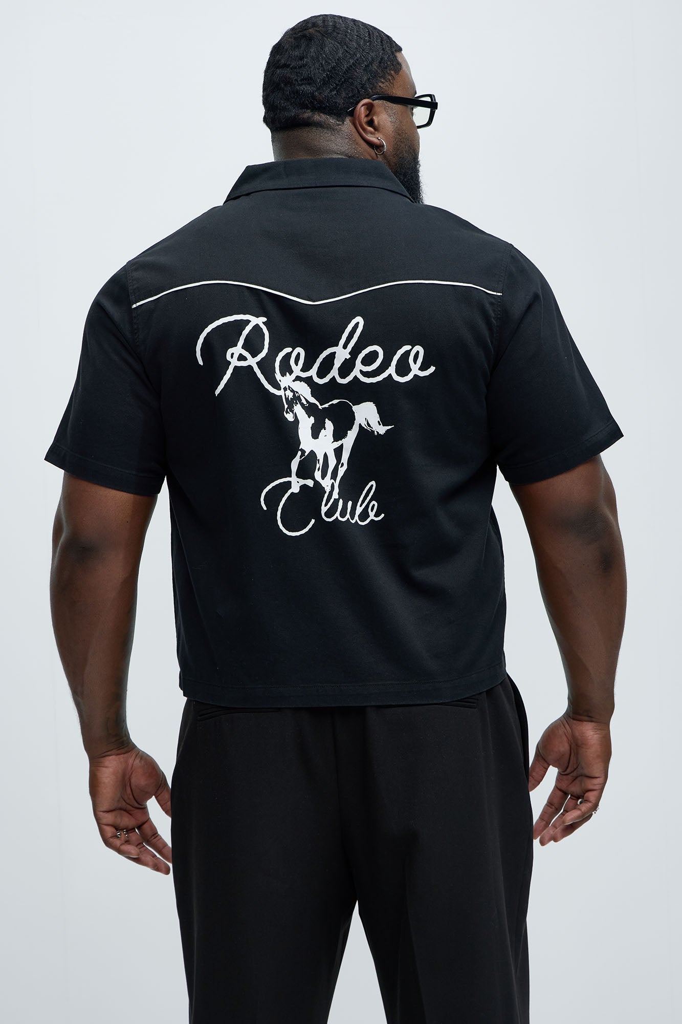 Rodeo Club Cropped Shirt - Black/White