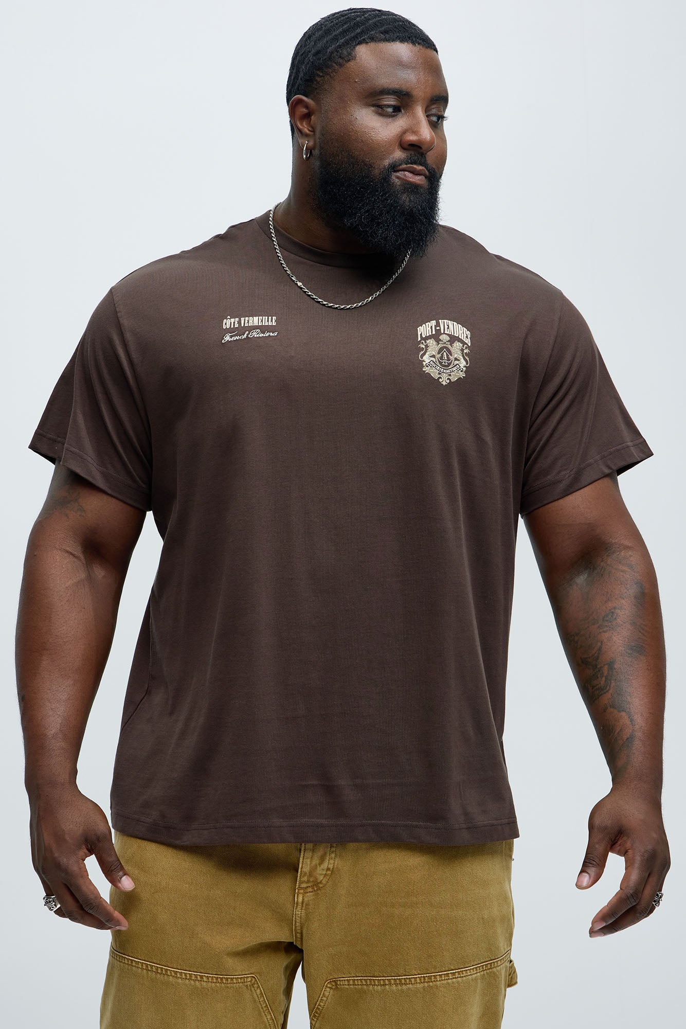 Port Vendres Oversized Short Sleeve Tee - Brown