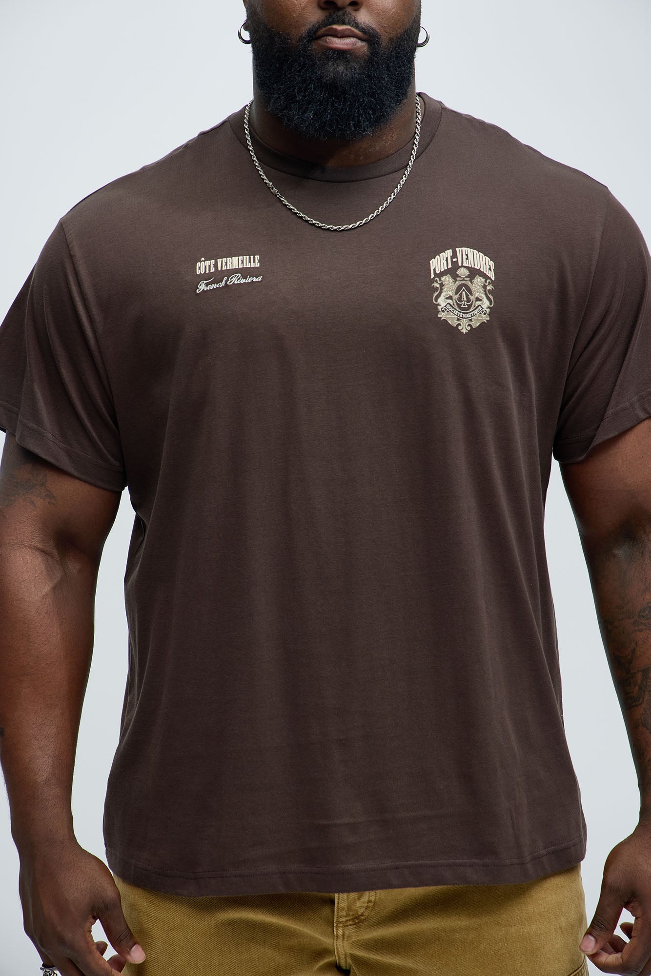Port Vendres Oversized Short Sleeve Tee - Brown