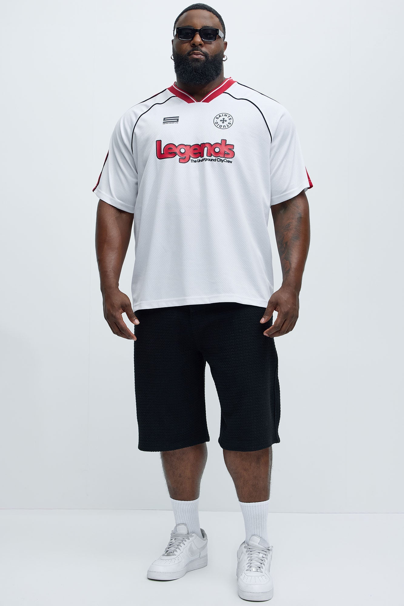 Legends V-Neck Soccer Jersey - White