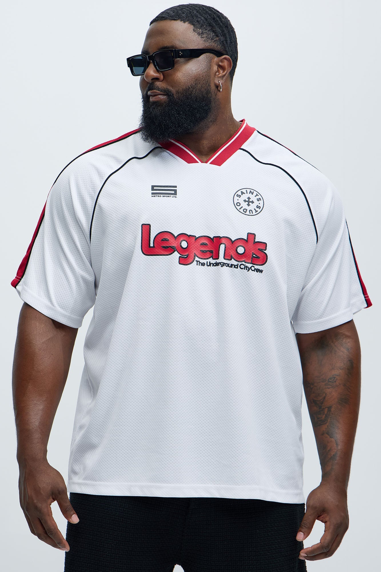 Legends V-Neck Soccer Jersey - White