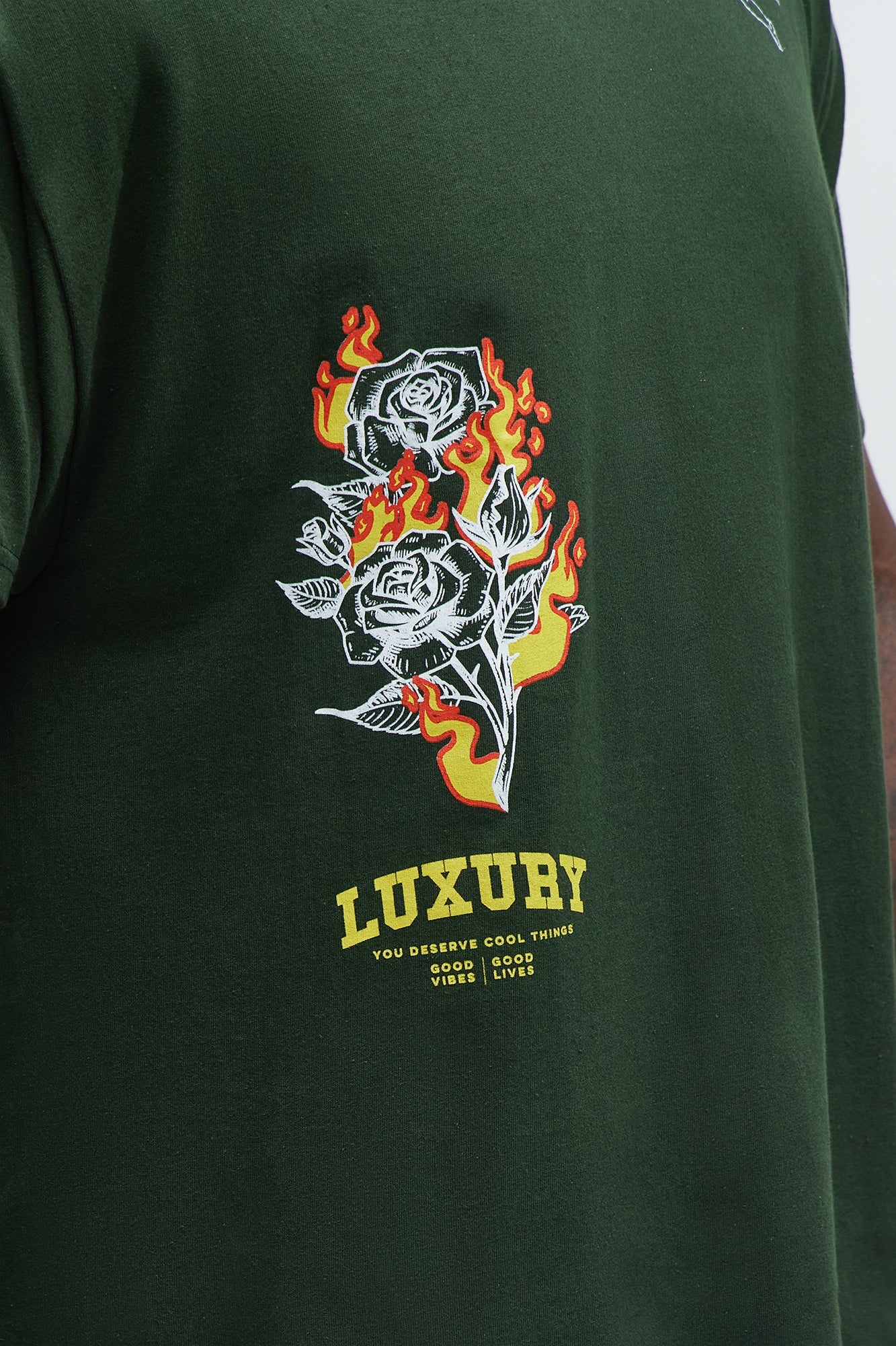 Luxury Is Hype Short Sleeve Tee - Hunter Green