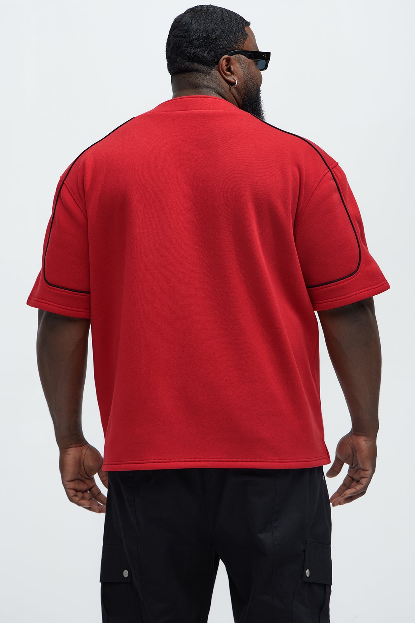 Authentic Short Sleeve Henley - Red