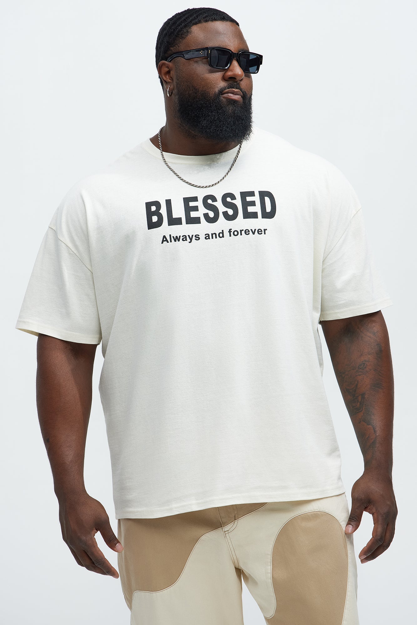 Blessed Oversized Short Sleeve Tee - White