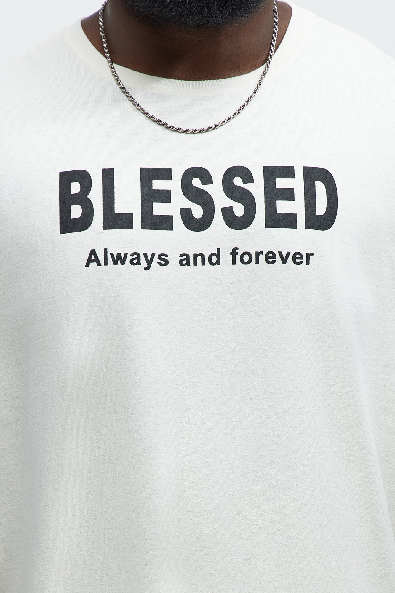 Blessed Oversized Short Sleeve Tee - White