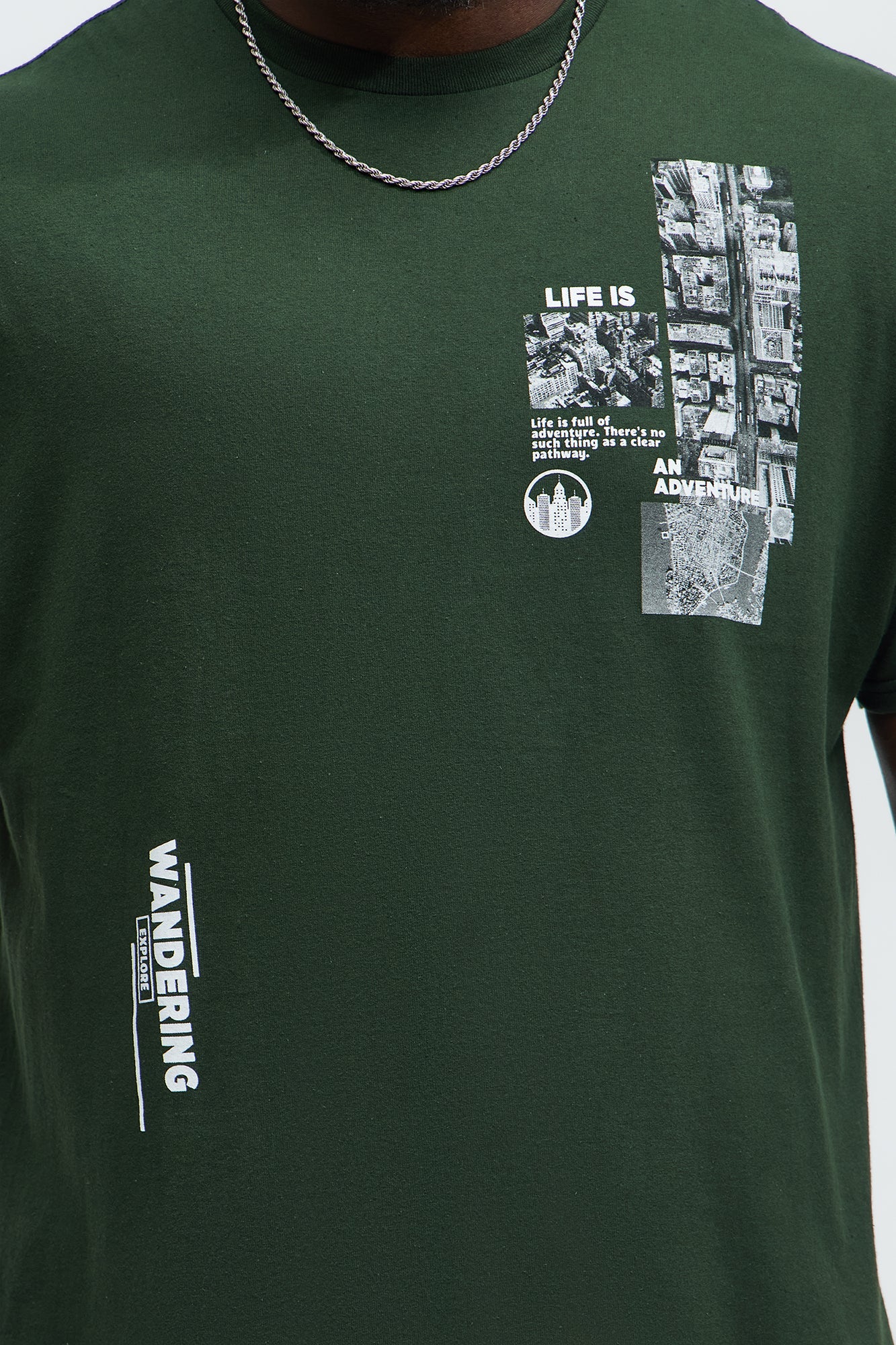 Life Is Wandering Short Sleeve Tee - Hunter Green