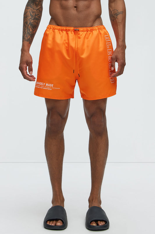 Blessed Swim Mid Trunk - Orange