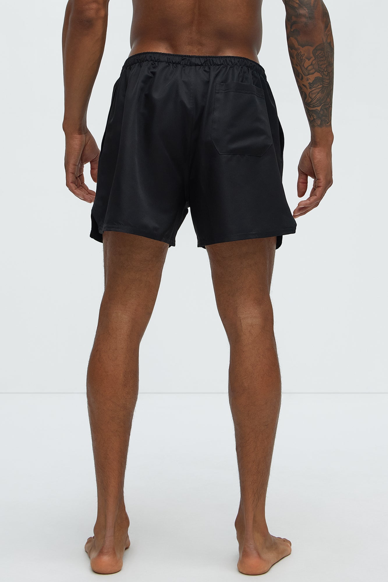 Loverboy Relaxed Swim Trunk 4″ - Black