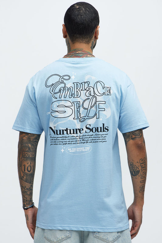 Embrace Self Nurture Short Sleeve Tee - Light Blue