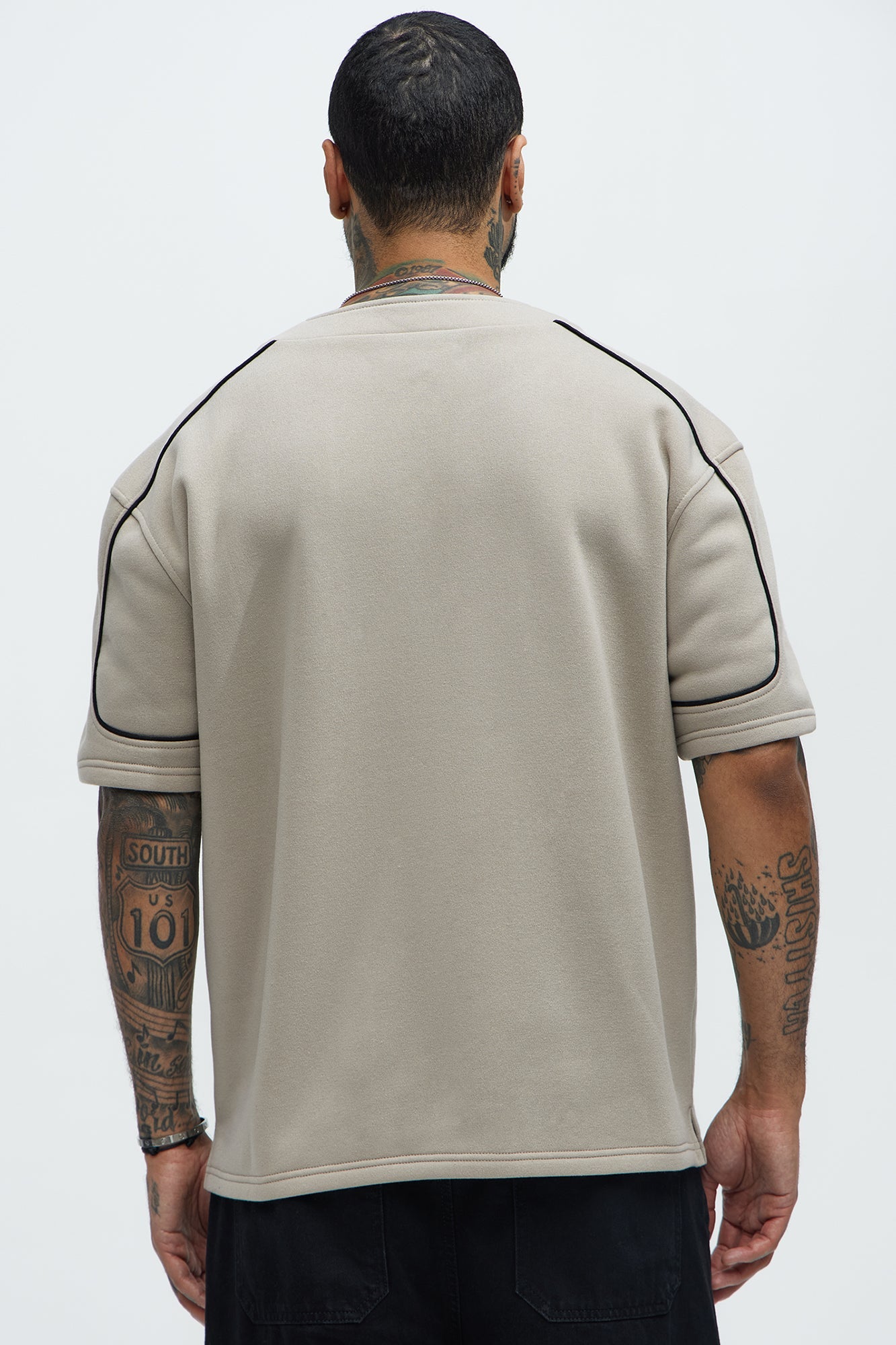 Classic New York Short Sleeve Henley - Stone