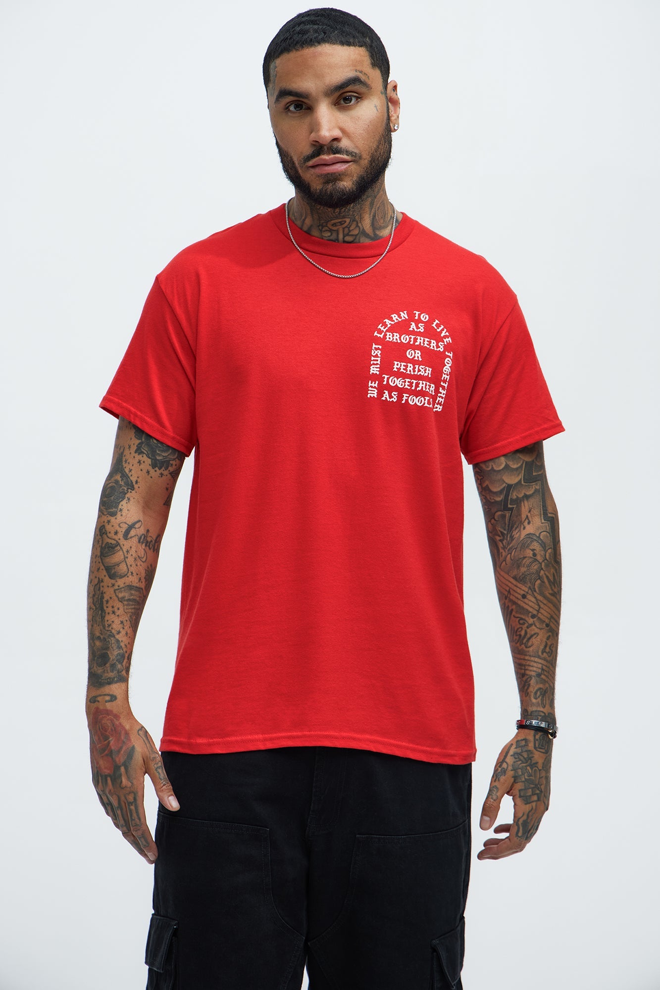 Learn To Live Together Short Sleeve Tee - Red