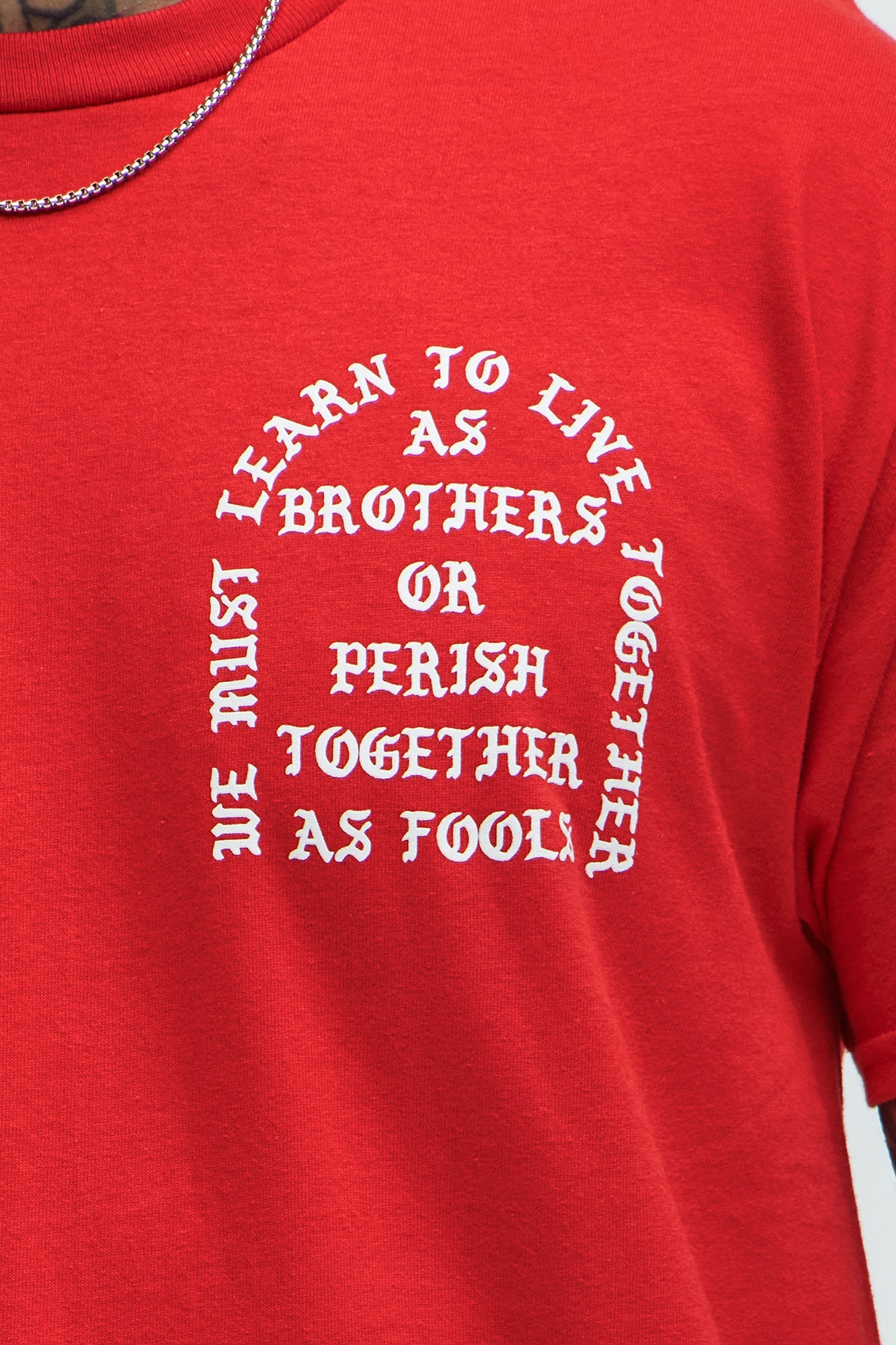 Learn To Live Together Short Sleeve Tee - Red