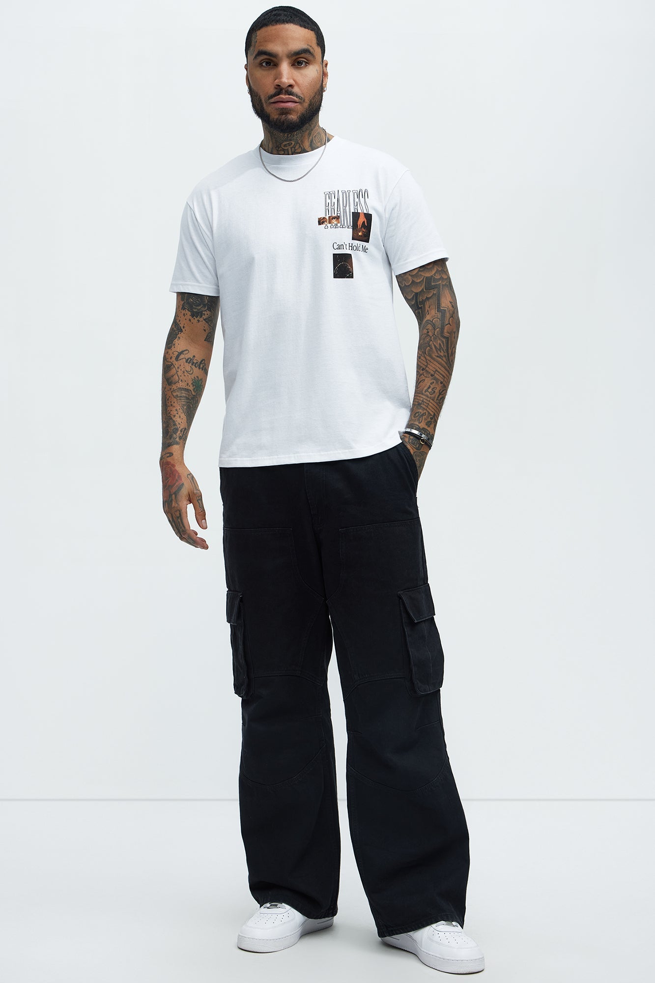 Fear Can't Hold Me Short Sleeve Tee - White