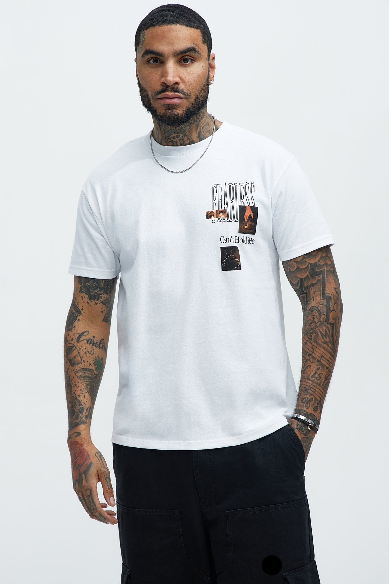 Fear Can't Hold Me Short Sleeve Tee - White