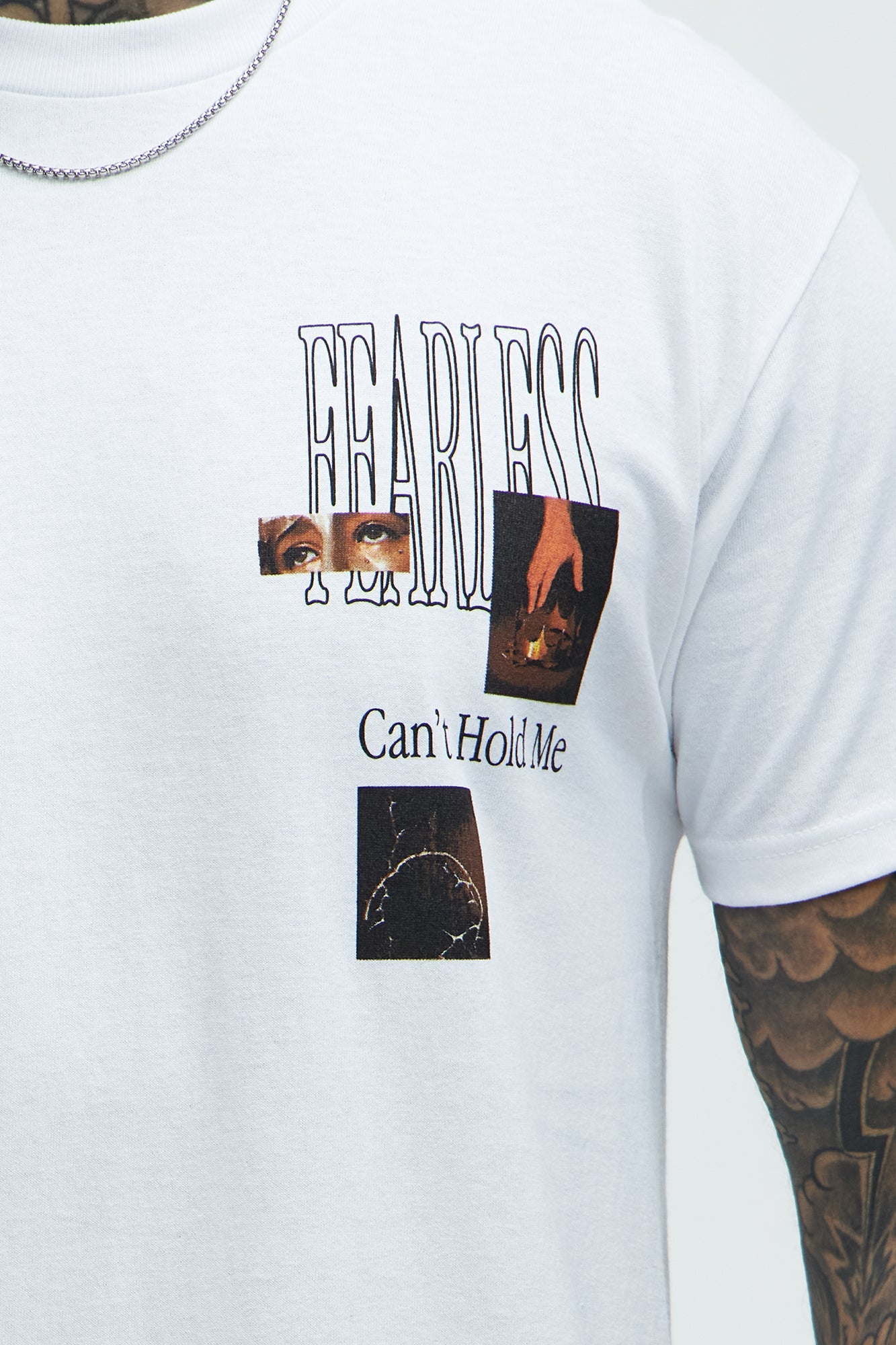 Fear Can't Hold Me Short Sleeve Tee - White