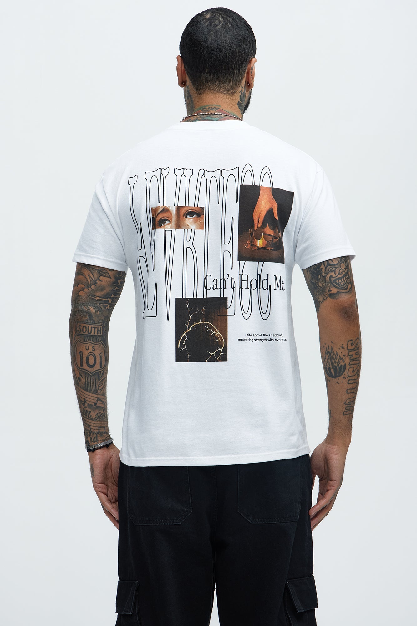 Fear Can't Hold Me Short Sleeve Tee - White