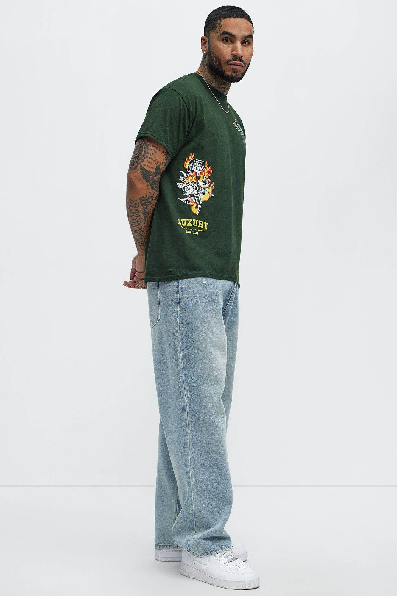 Luxury Is Hype Short Sleeve Tee - Hunter Green