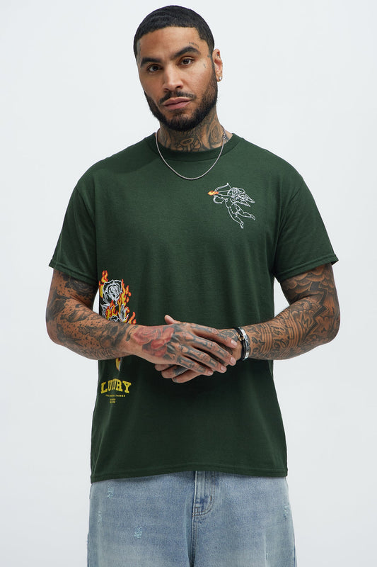 Luxury Is Hype Short Sleeve Tee - Hunter Green