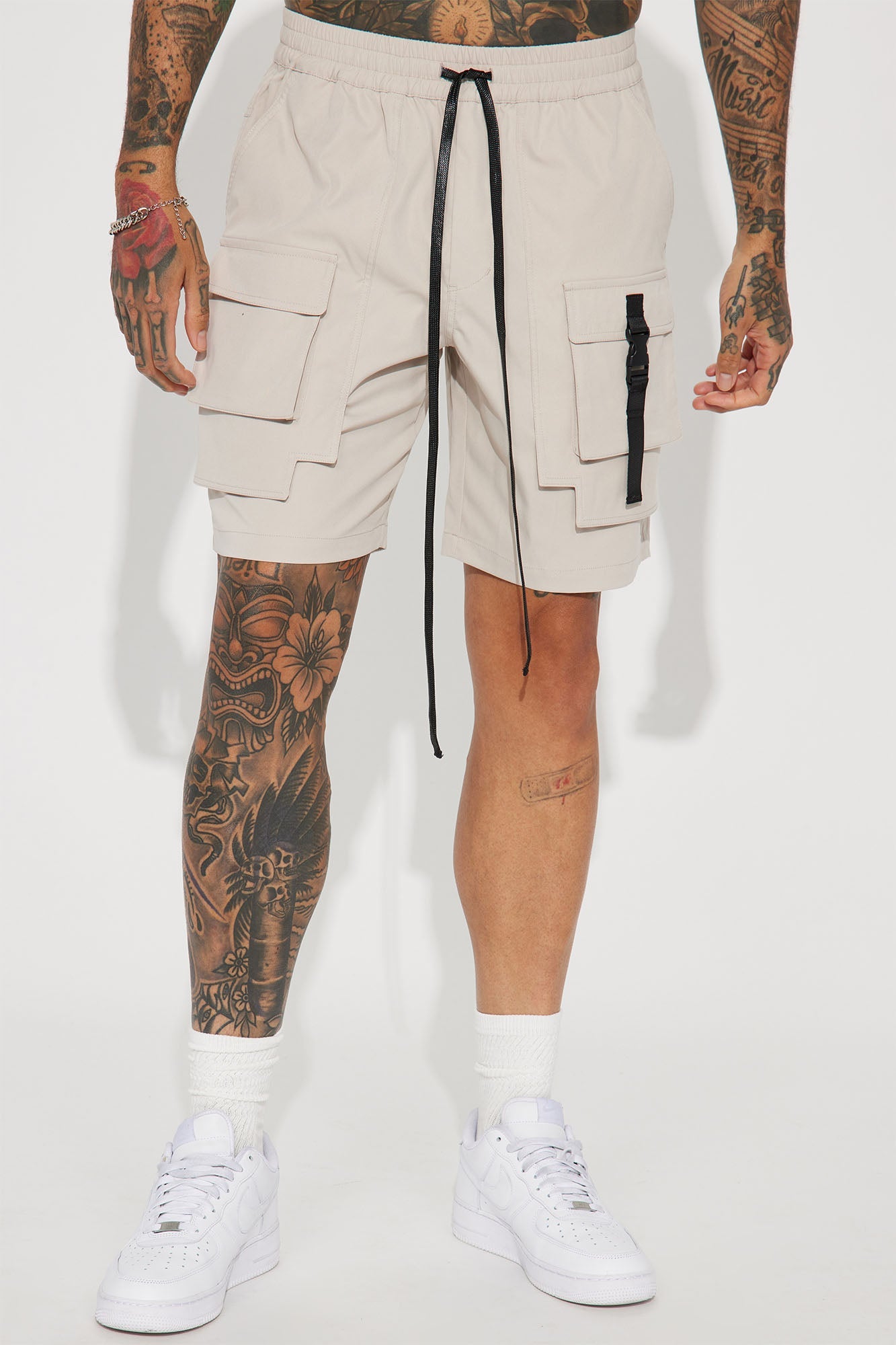 All Cap Utility Nylon Cargo Shorts - Grey