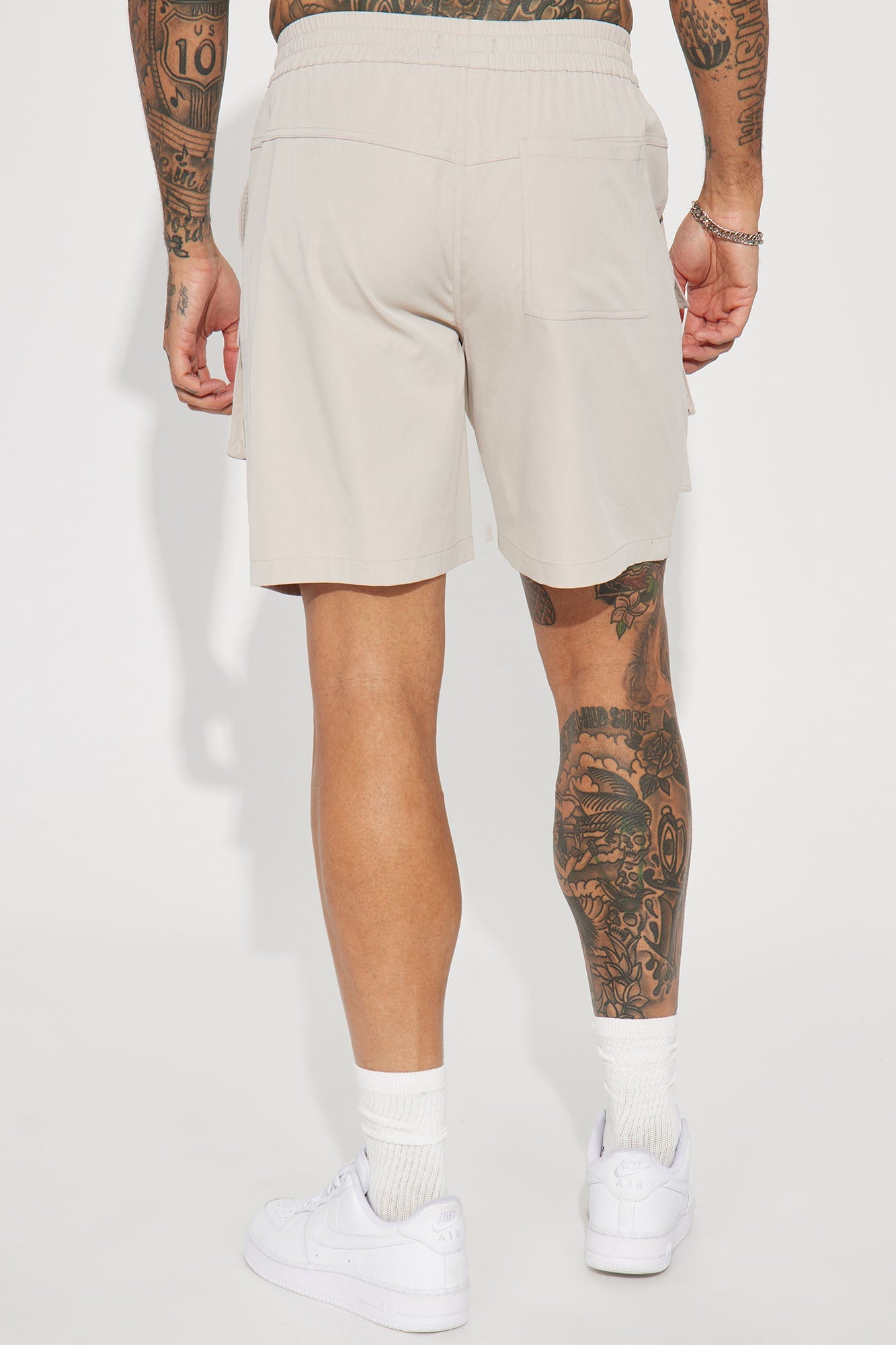All Cap Utility Nylon Cargo Shorts - Grey