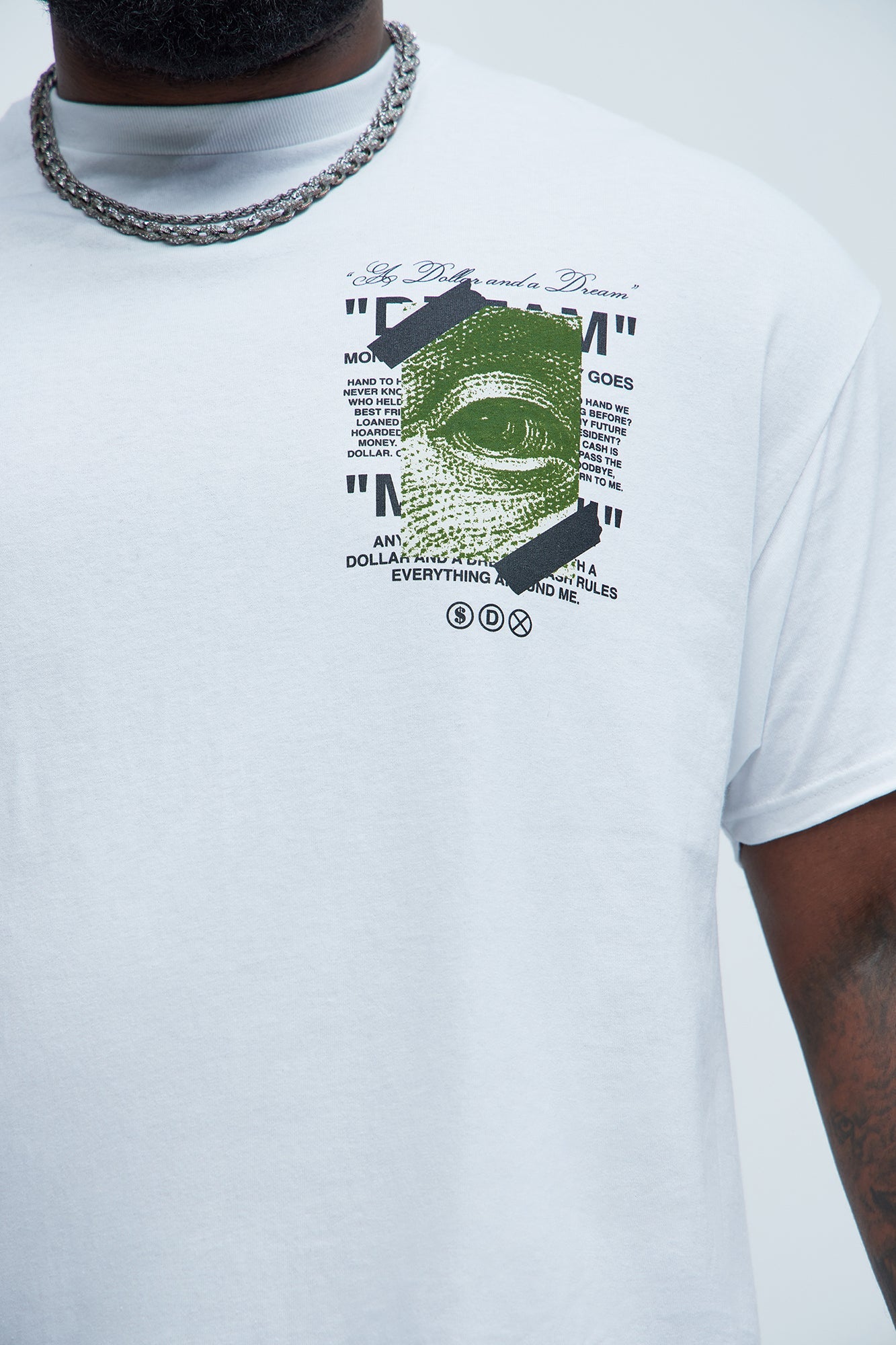 A Dollar And A Dream Short Sleeve Tee - White