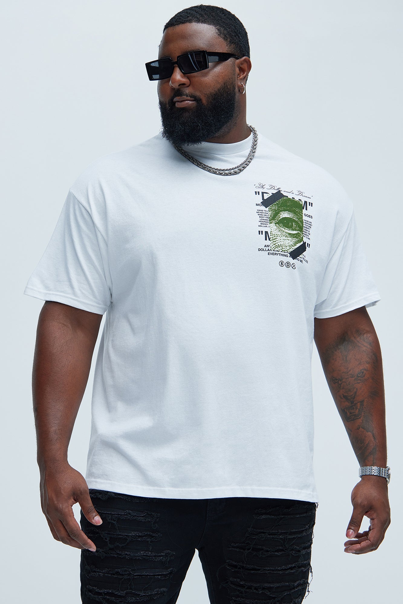 A Dollar And A Dream Short Sleeve Tee - White
