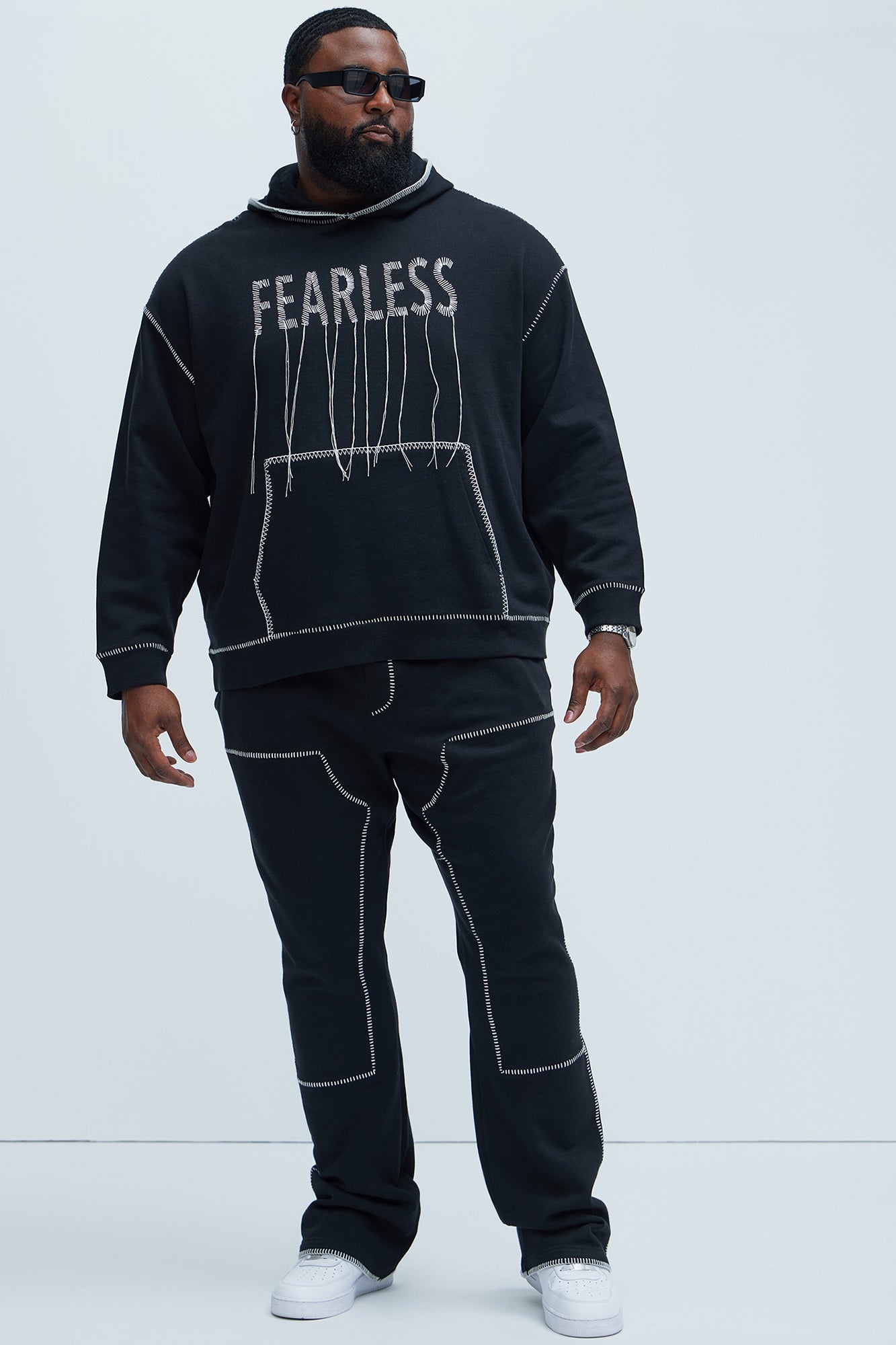 Tyson Stitch Hoodie - Black